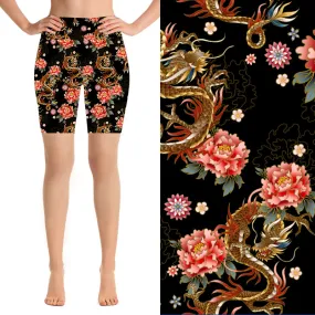 24/7 Biker Shorts - Orient Dragon