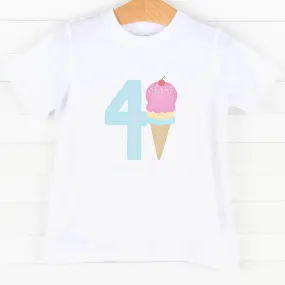 4th Birthday Treat, Girl Graphic Tee