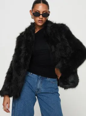 Bada Bing Faux Fur Jacket Onyx