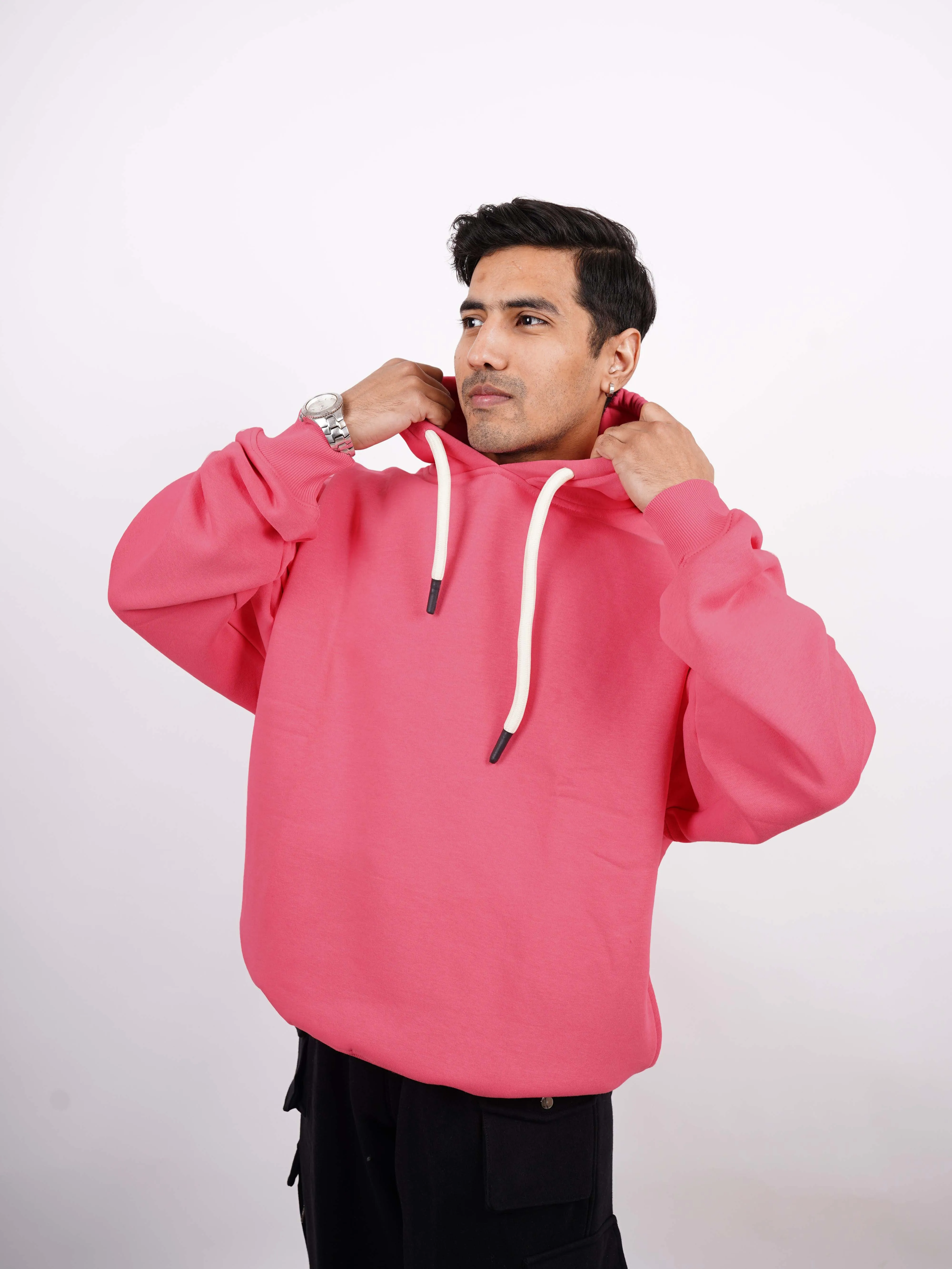 Basic : Heavyweight Baggy Hoodie Men And Women