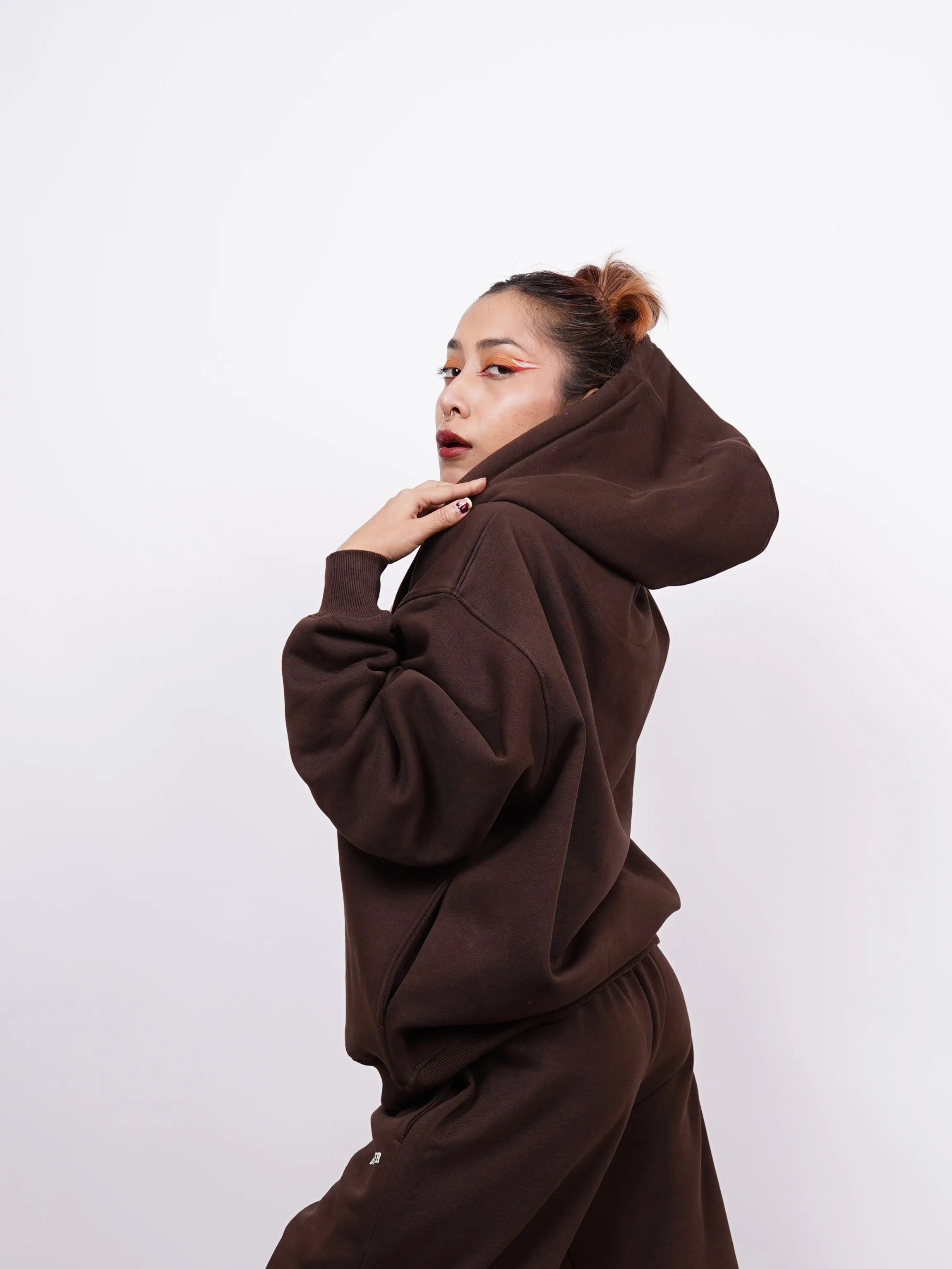 Basic : Heavyweight Baggy Hoodie Men And Women