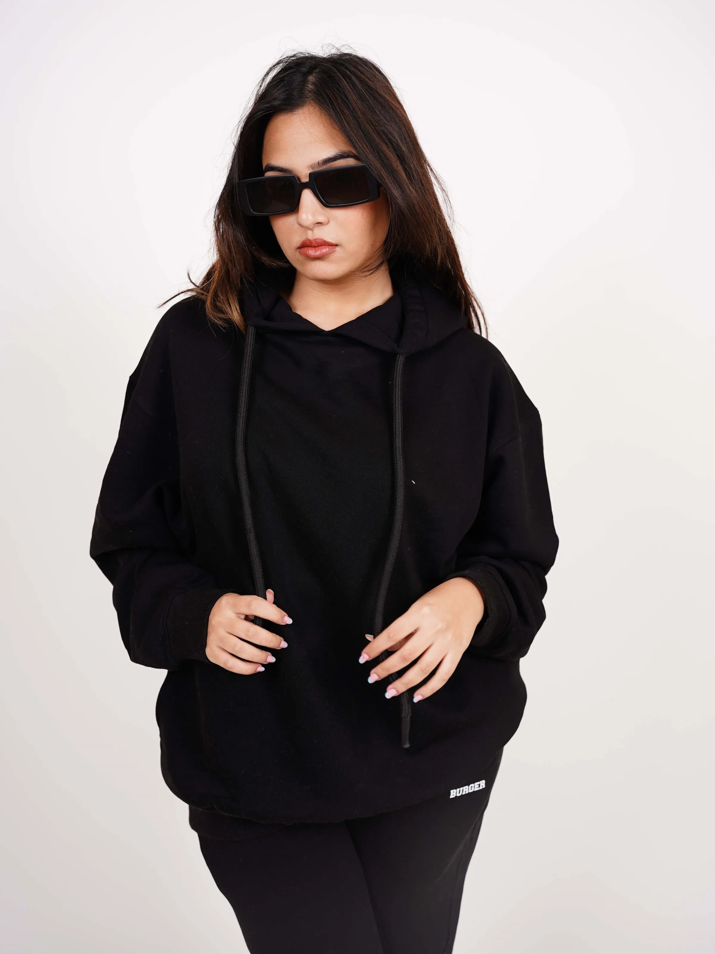 Basic : Heavyweight Baggy Hoodie Men And Women