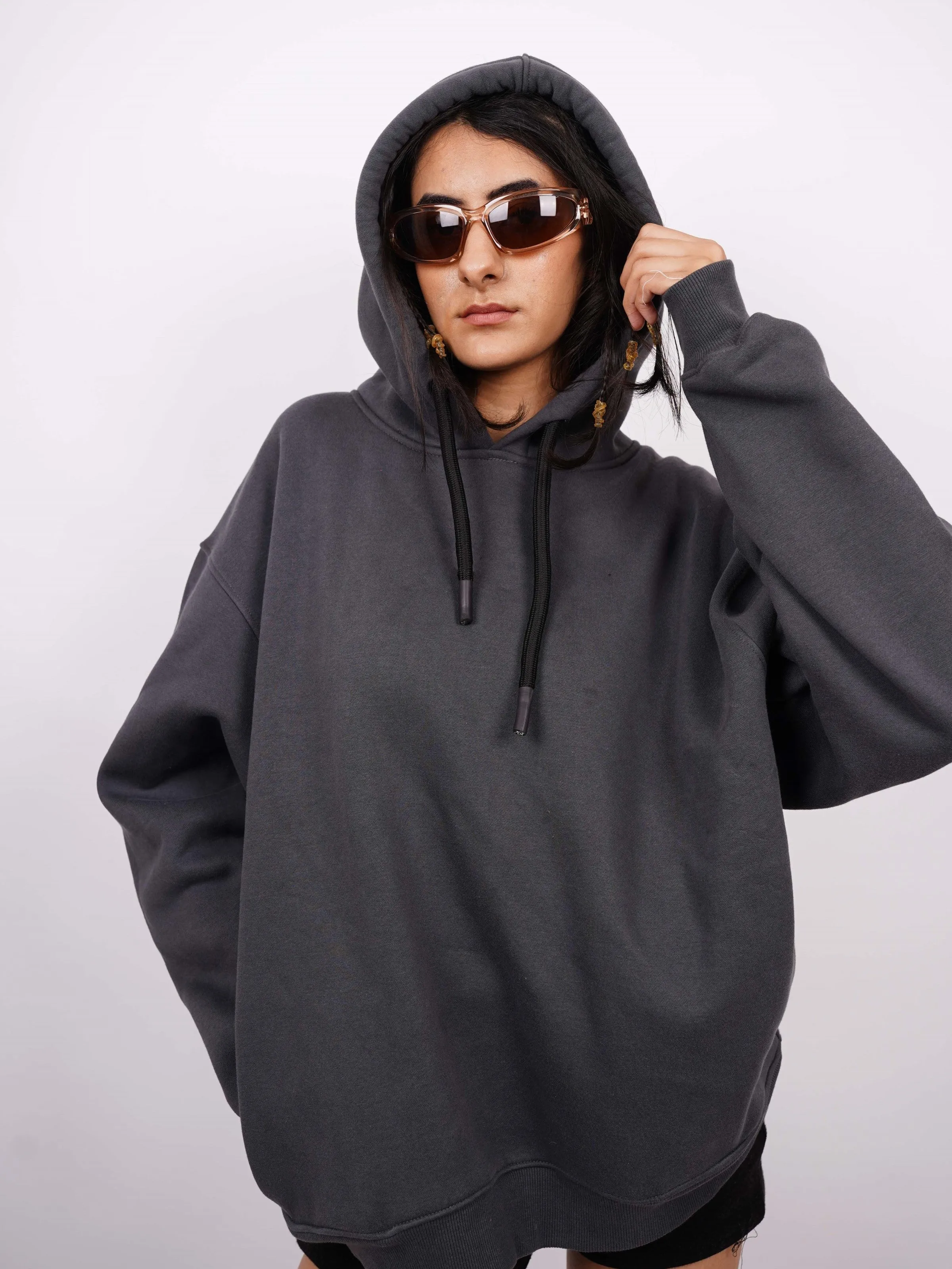 Basic : Heavyweight Baggy Hoodie Men And Women