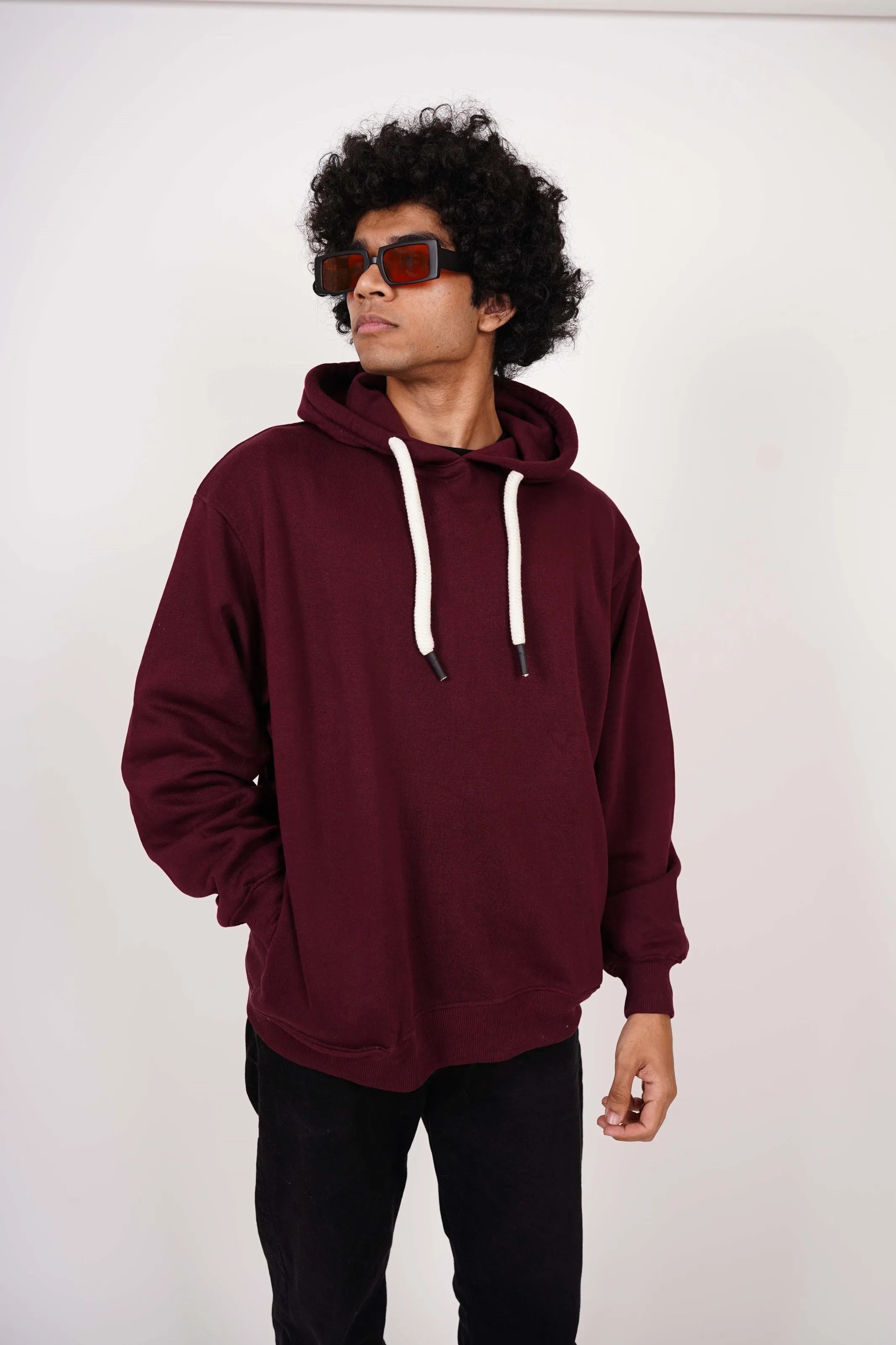 Basic : Heavyweight Baggy Hoodie Men And Women