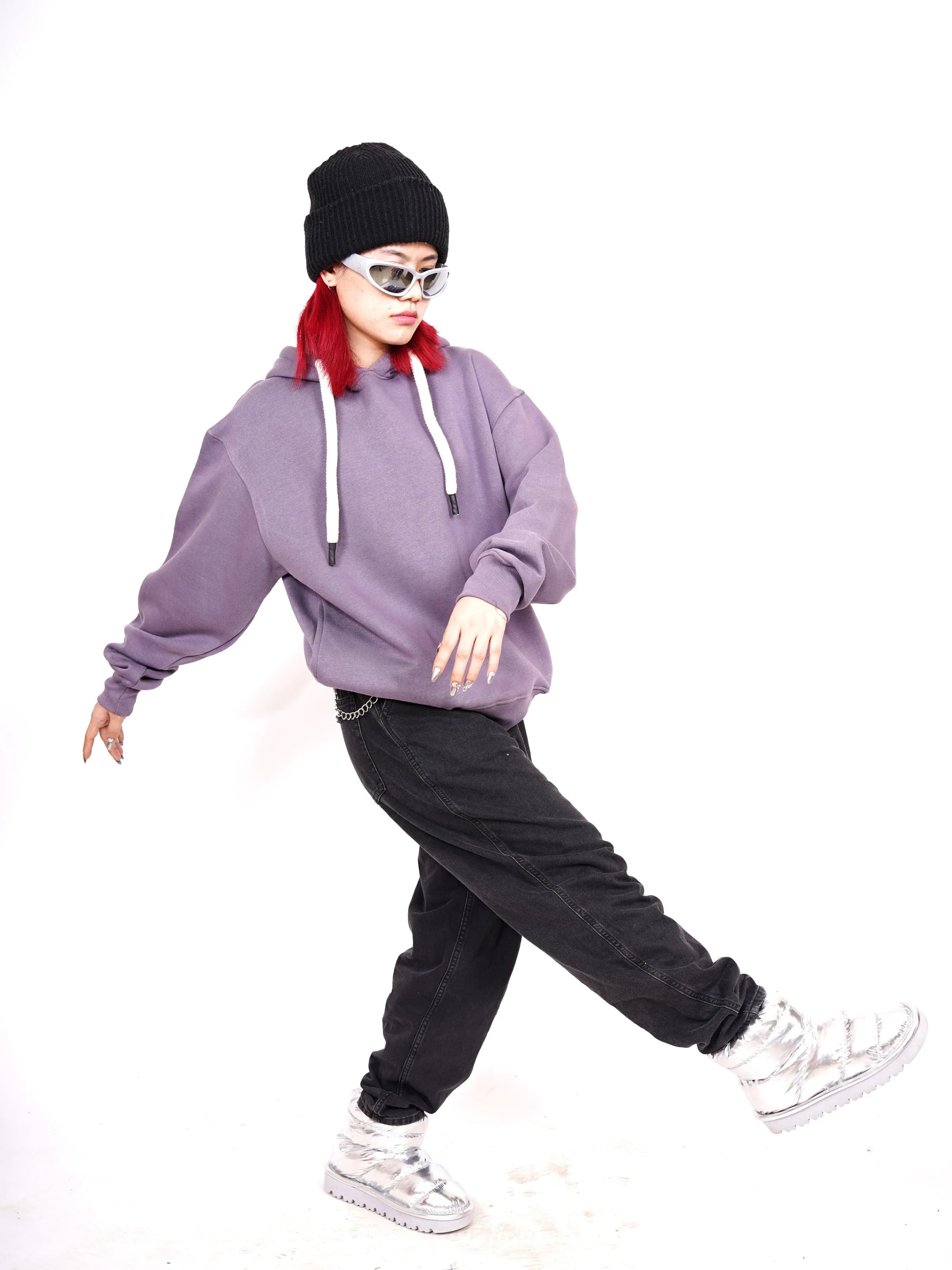 Basic : Heavyweight Baggy Hoodie Men And Women