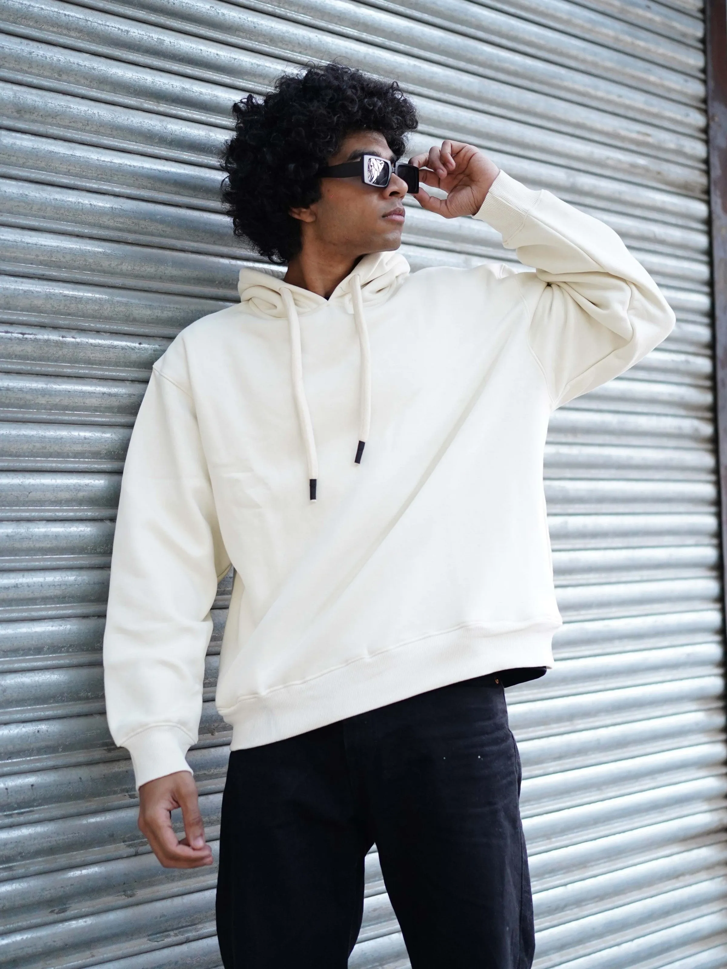 Basic : Heavyweight Baggy Hoodie Men And Women