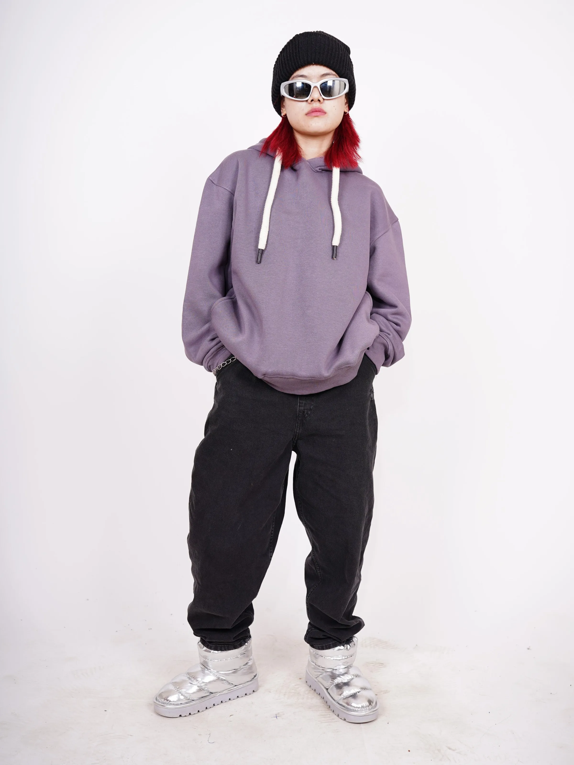 Basic : Heavyweight Baggy Hoodie Men And Women