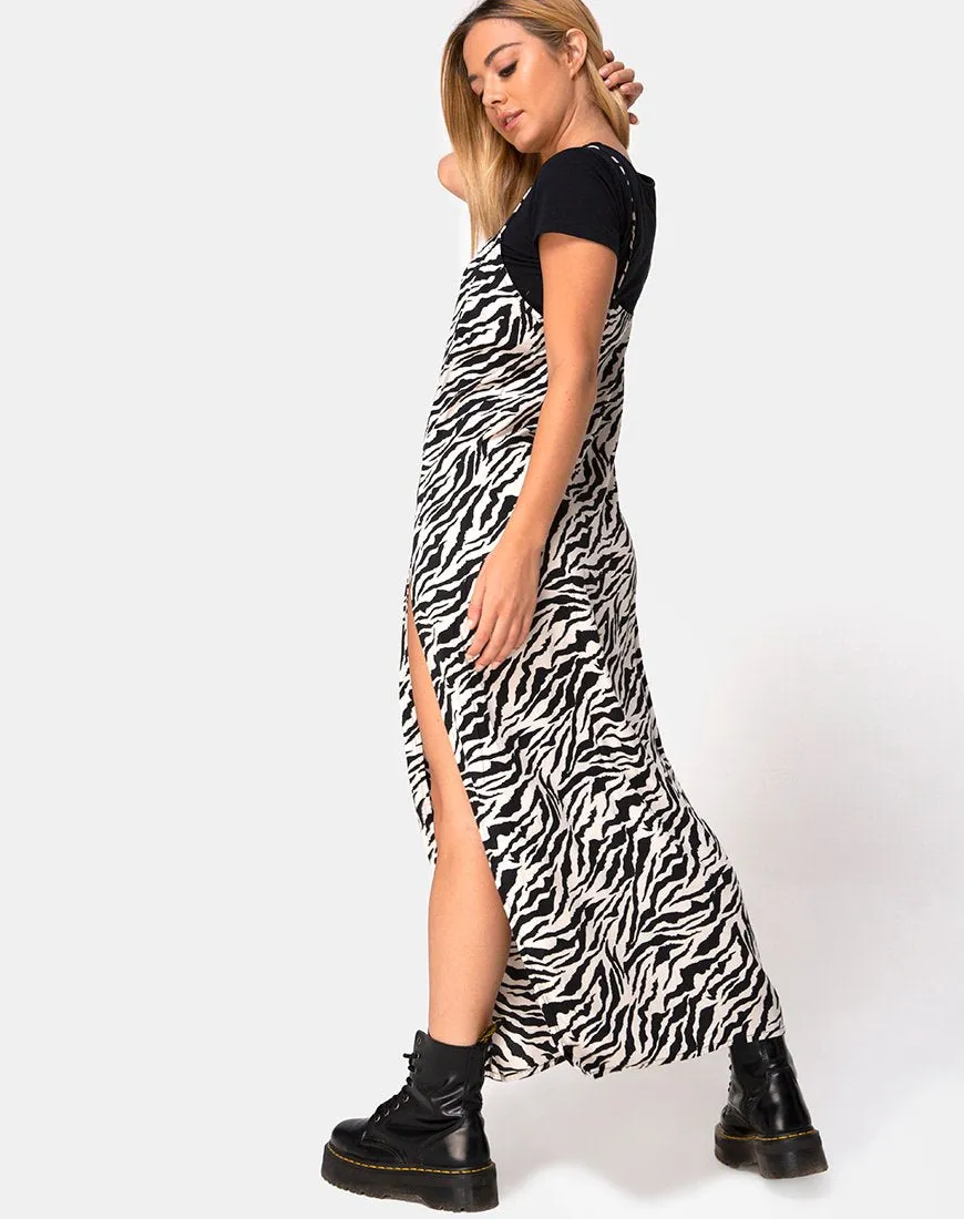 Batis Maxi Dress in 90's Zebra