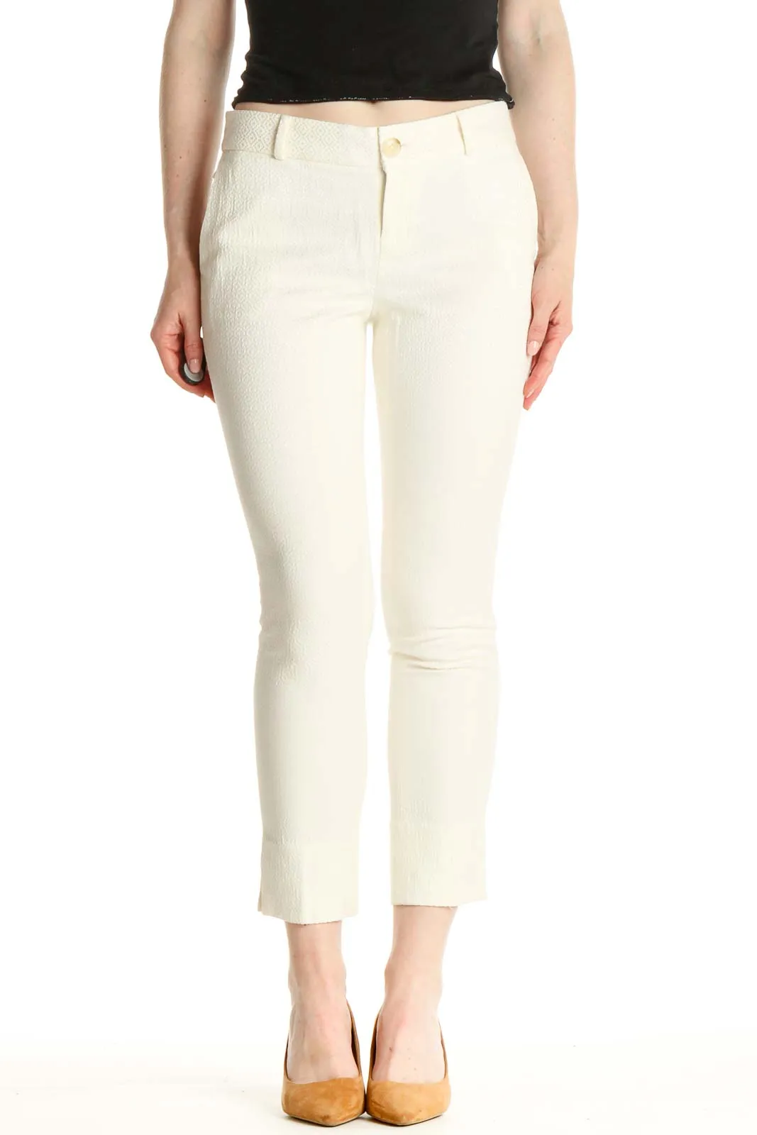 Beige Casual Pants