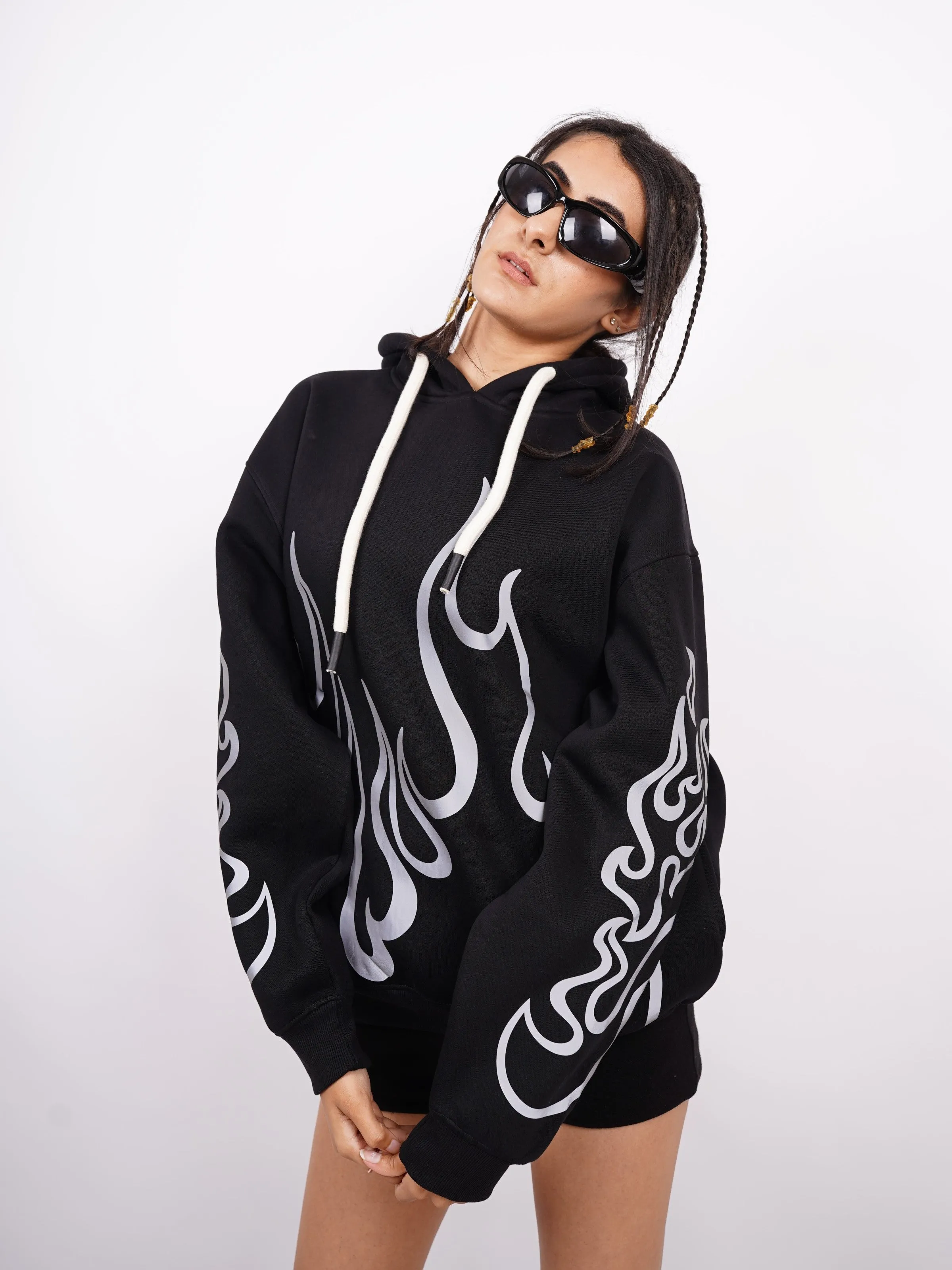 Bleach  (Reflective) : Heavyweight Baggy Hoodie For Men and Women