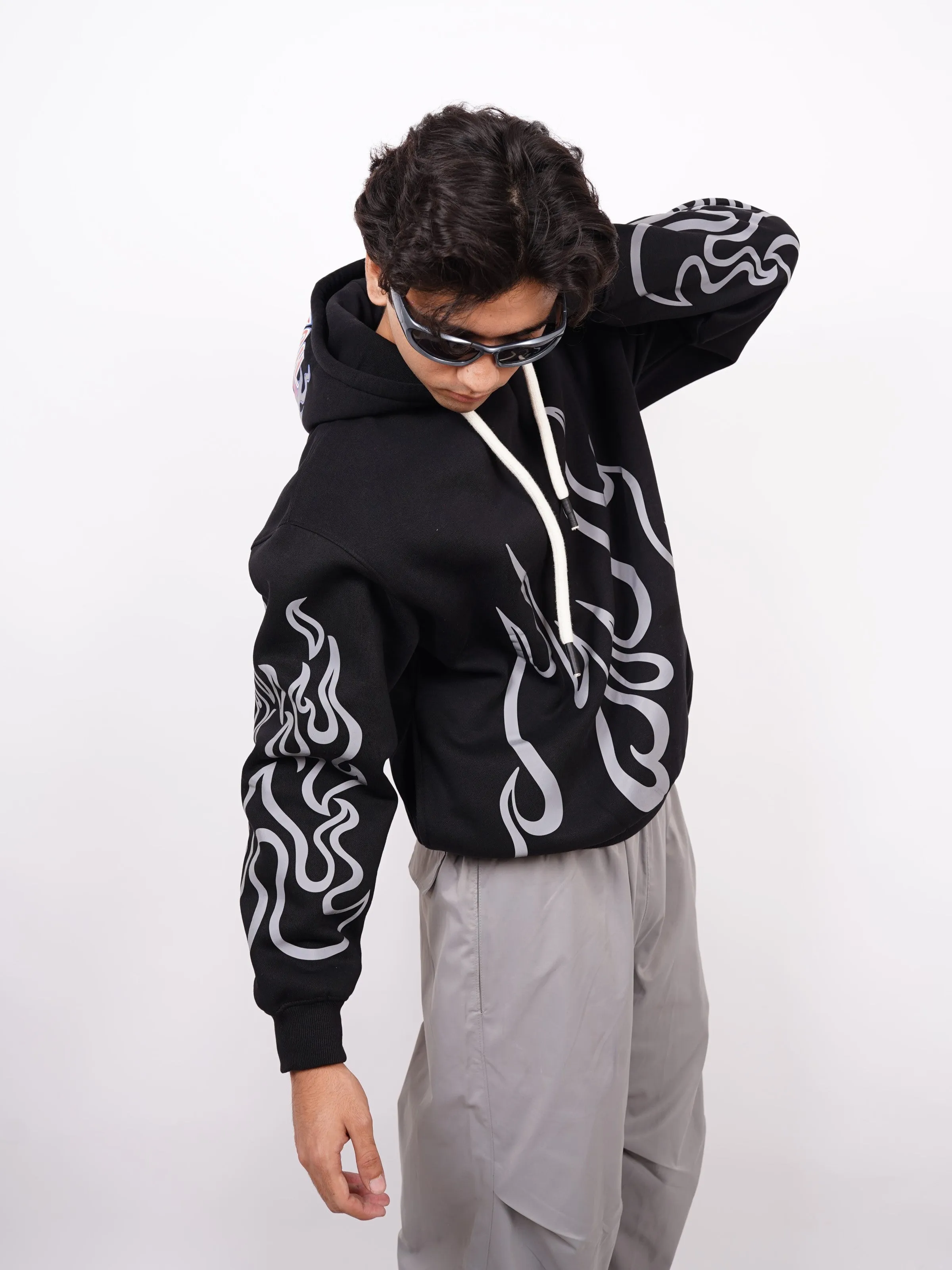 Bleach  (Reflective) : Heavyweight Baggy Hoodie For Men and Women