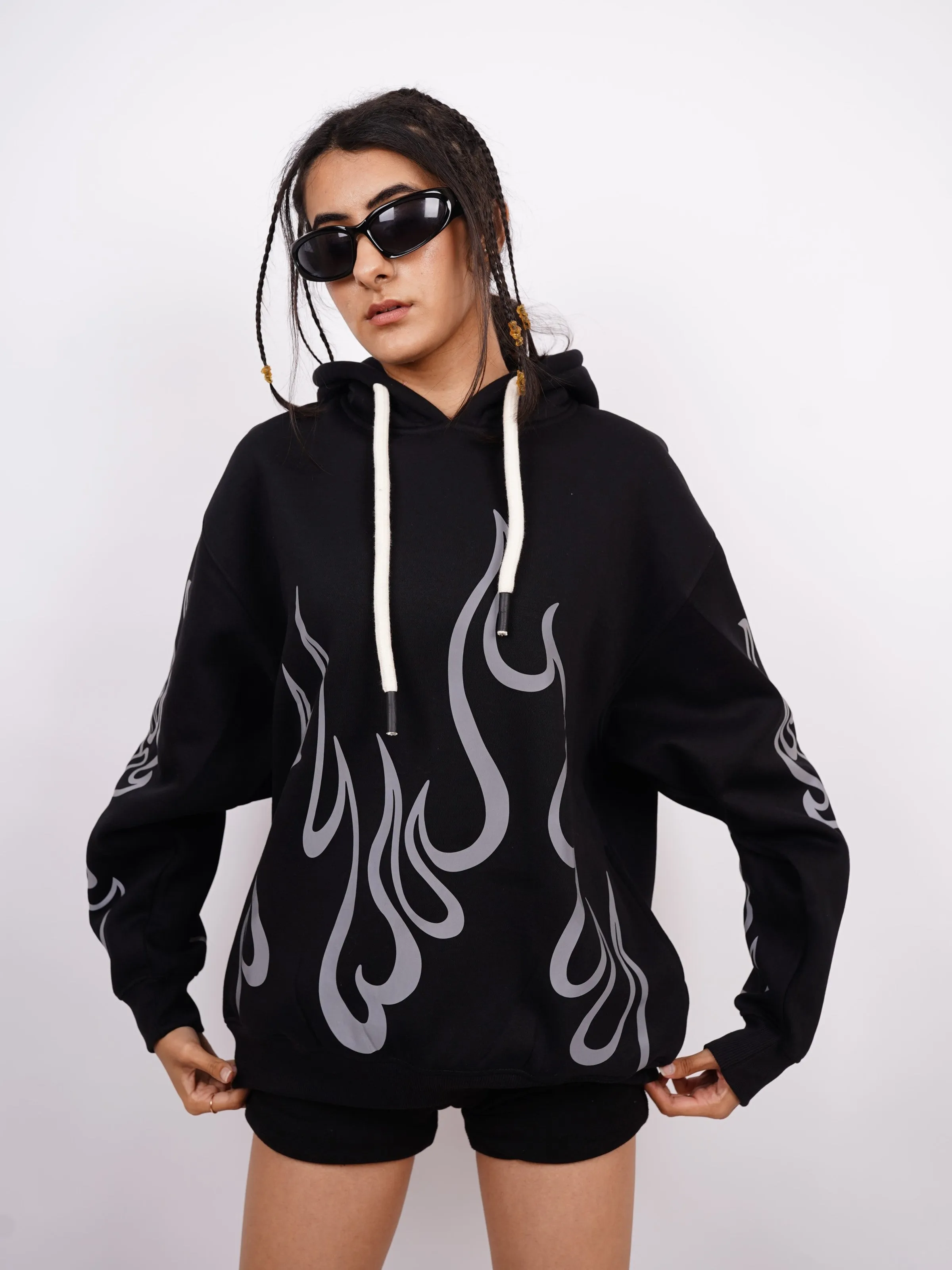 Bleach  (Reflective) : Heavyweight Baggy Hoodie For Men and Women