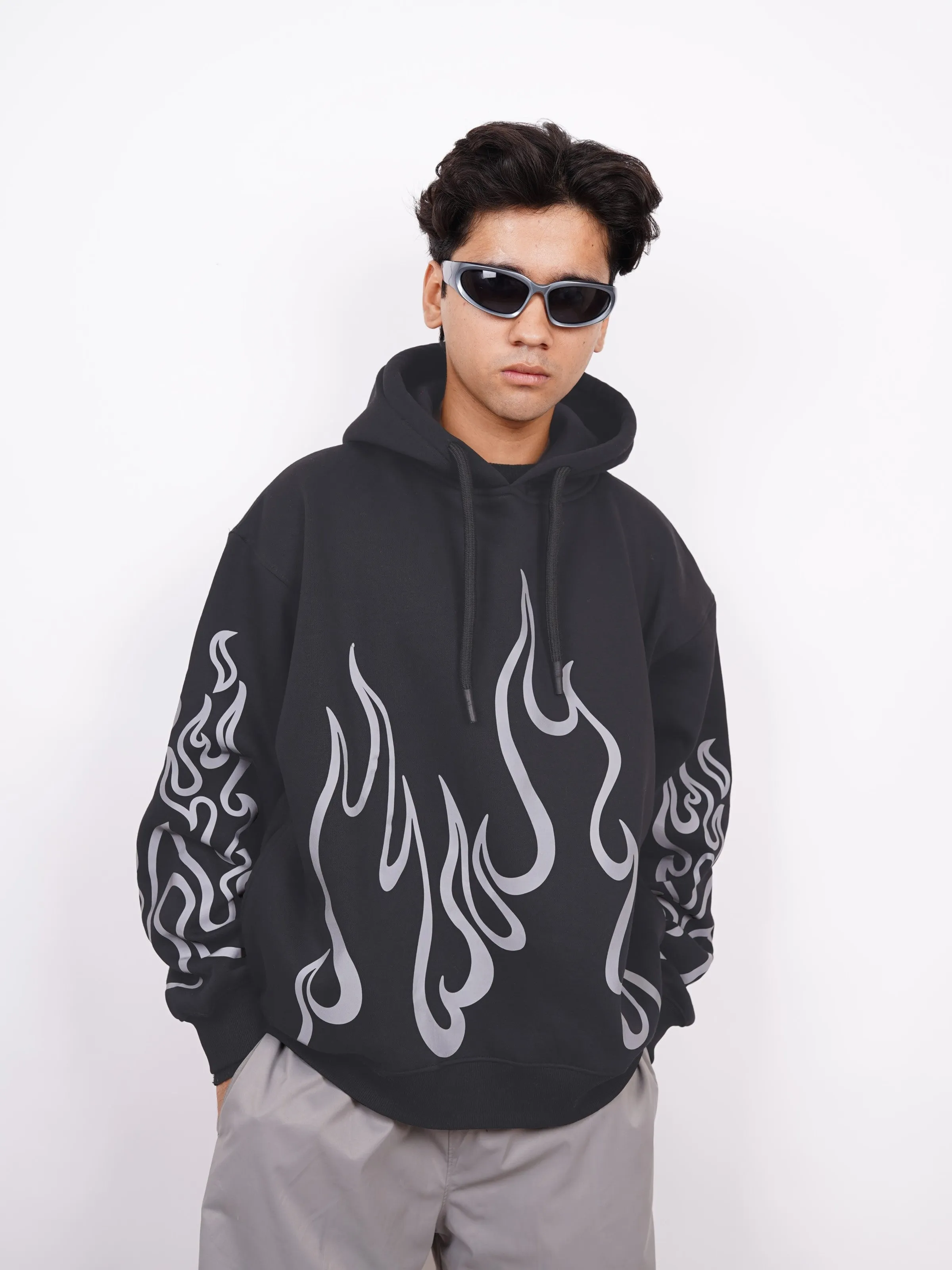 Bleach  (Reflective) : Heavyweight Baggy Hoodie For Men and Women