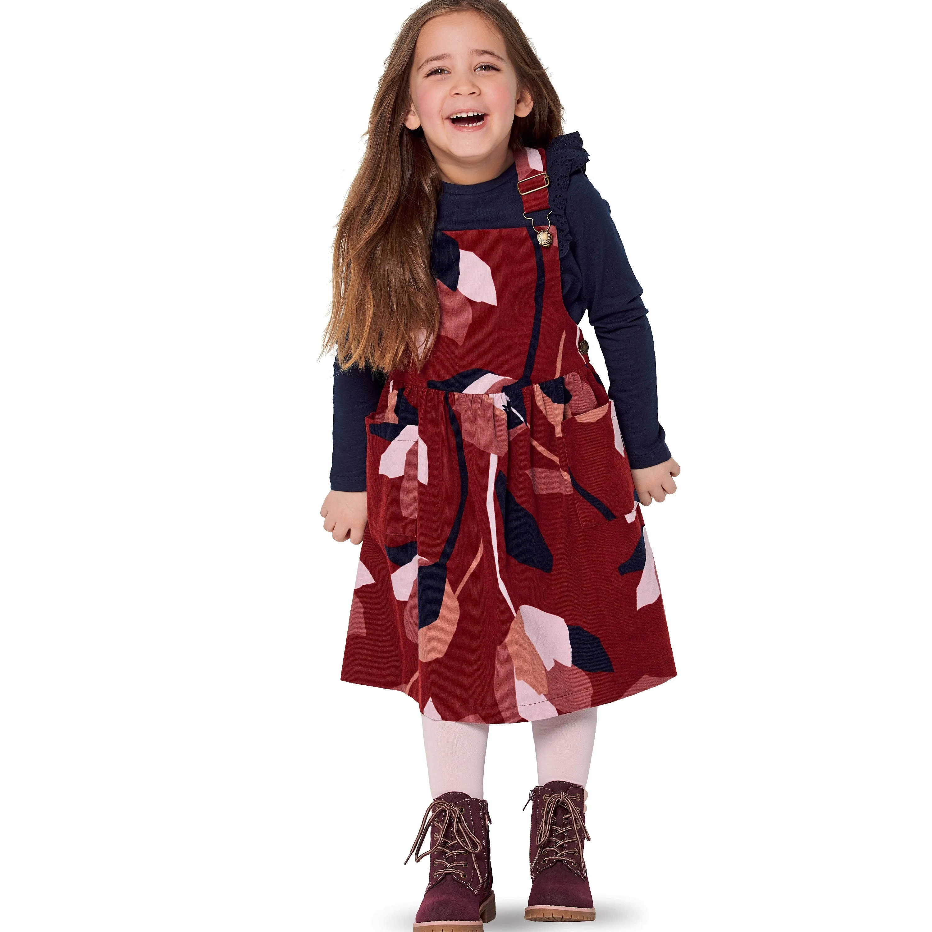 Burda Sewing Pattern 9287 Children's Bibbed skirt – Pinafore