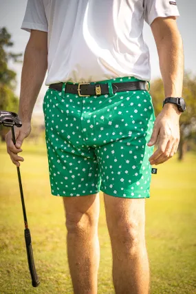 CA Funky Golf Shorts | Green/White Irish