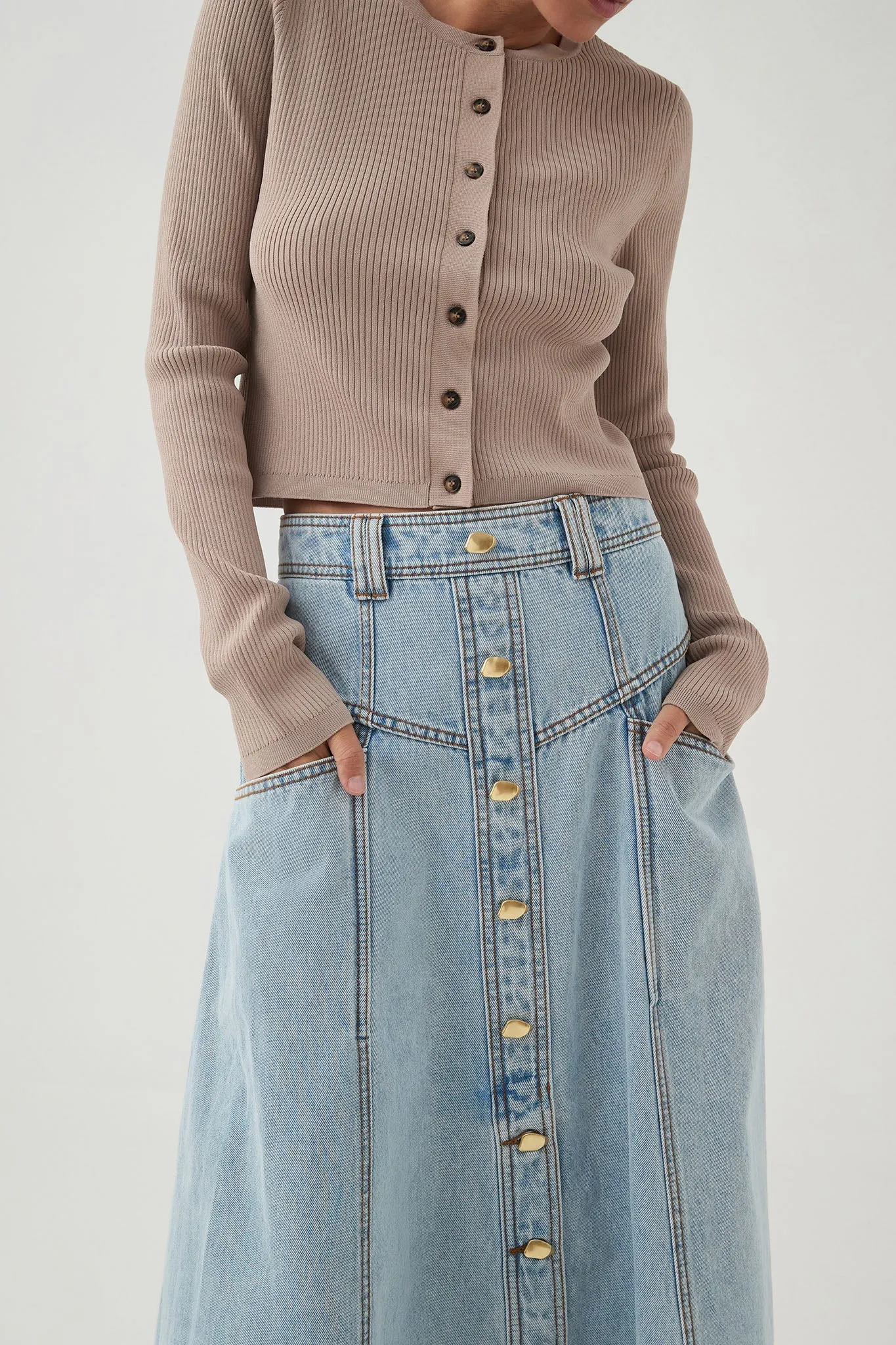 Coast Denim Midi Skirt