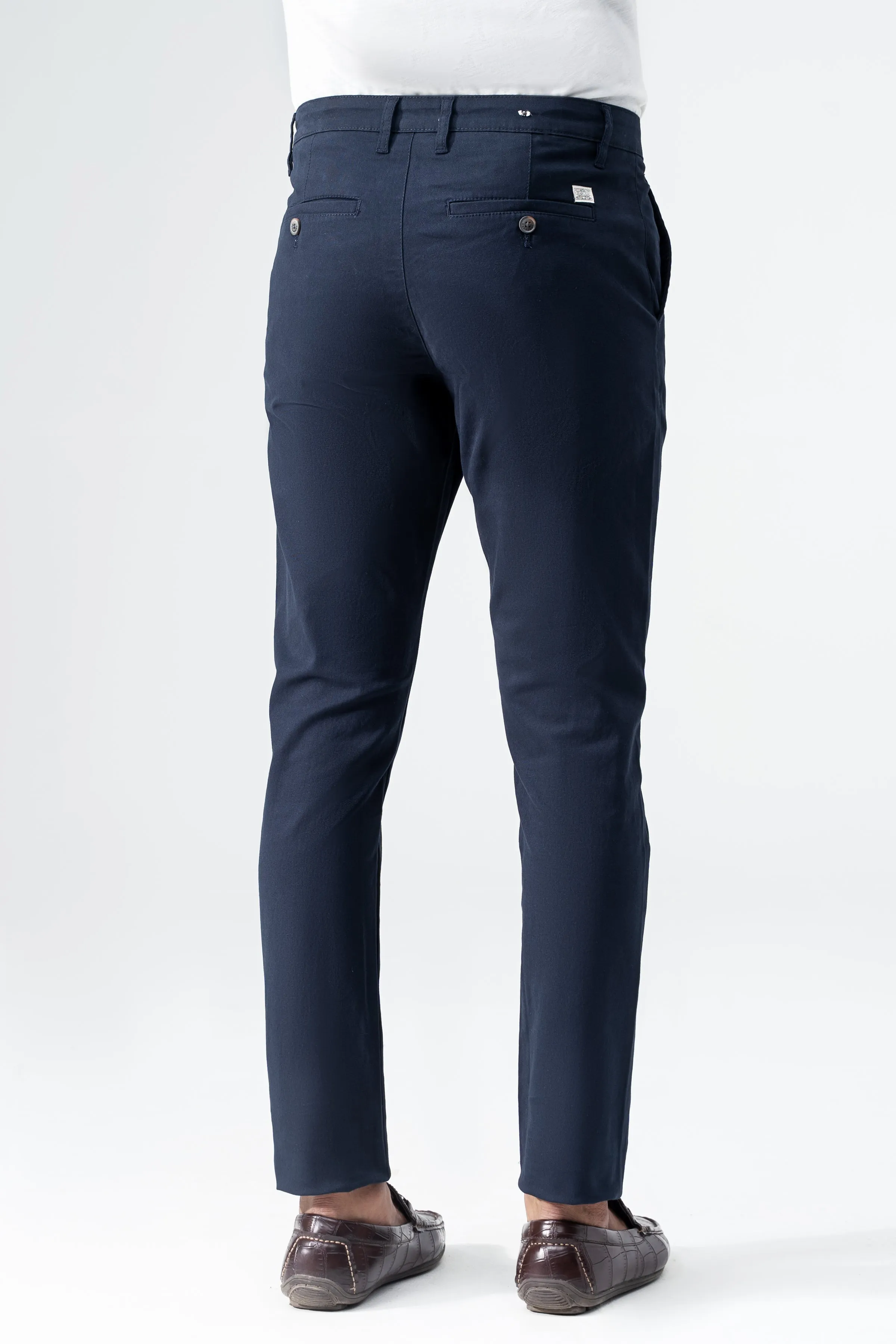 CROSS POCKET TWILL SLIM FIT PANT NAVY