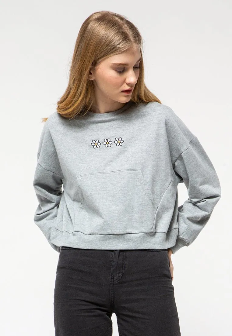 Embroideery Baggy Sweatshirt