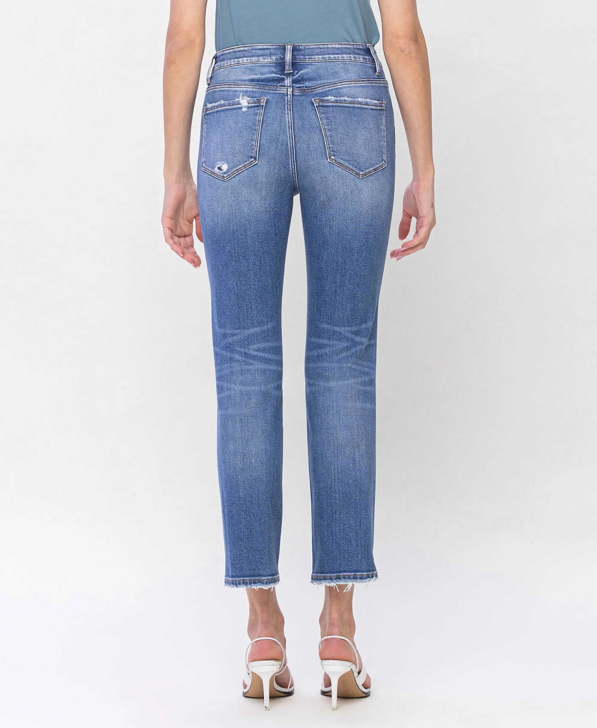 Excellant - High Rise Slim Straight Jeans