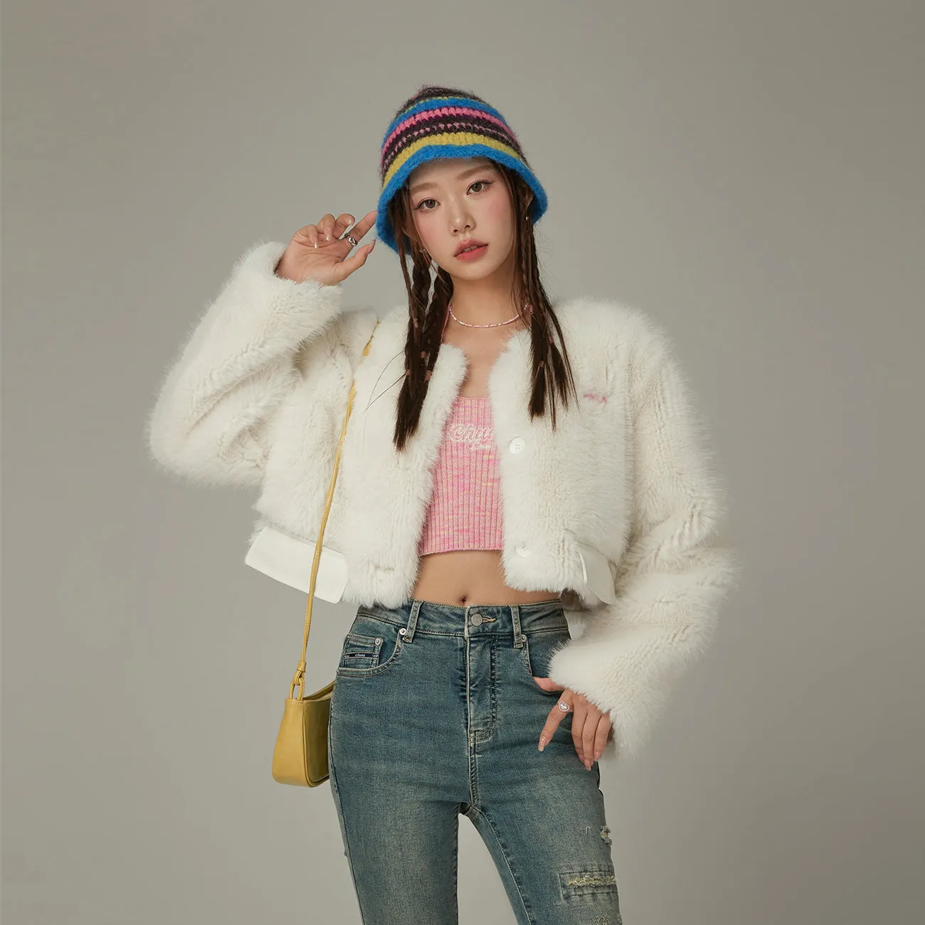 Faux Fur Crop Jacket