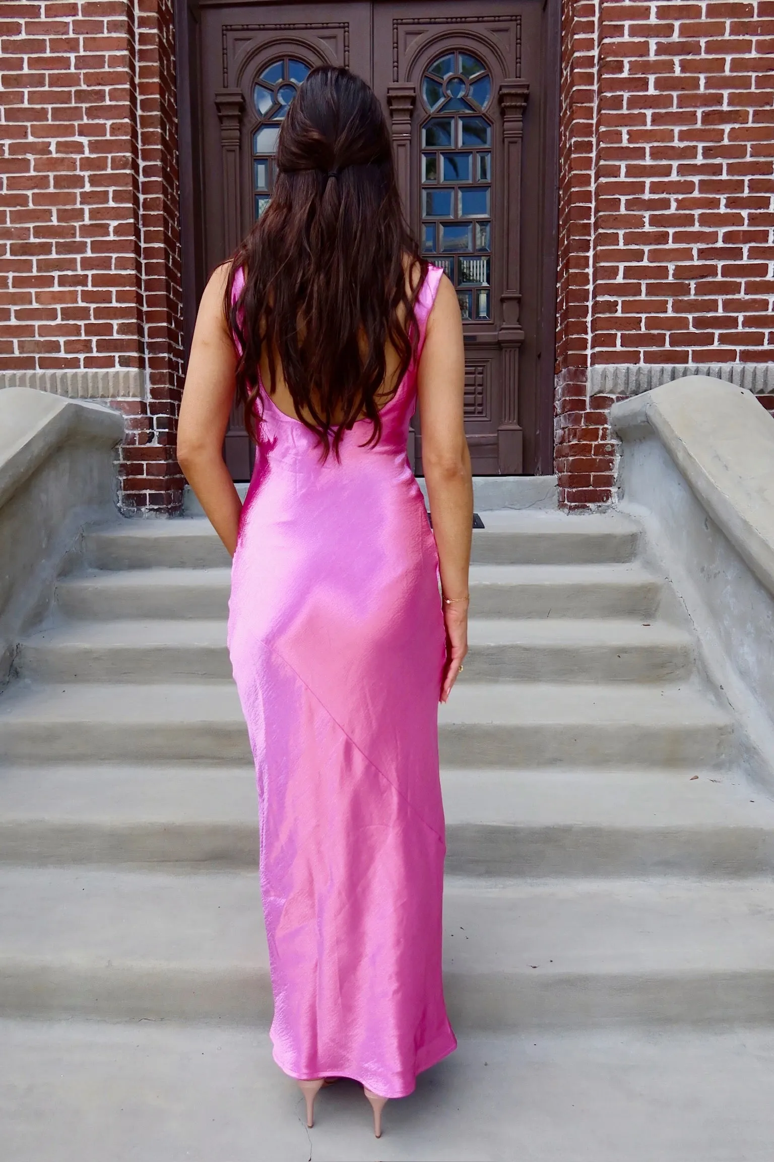 Good Times Only Satin Maxi Dress