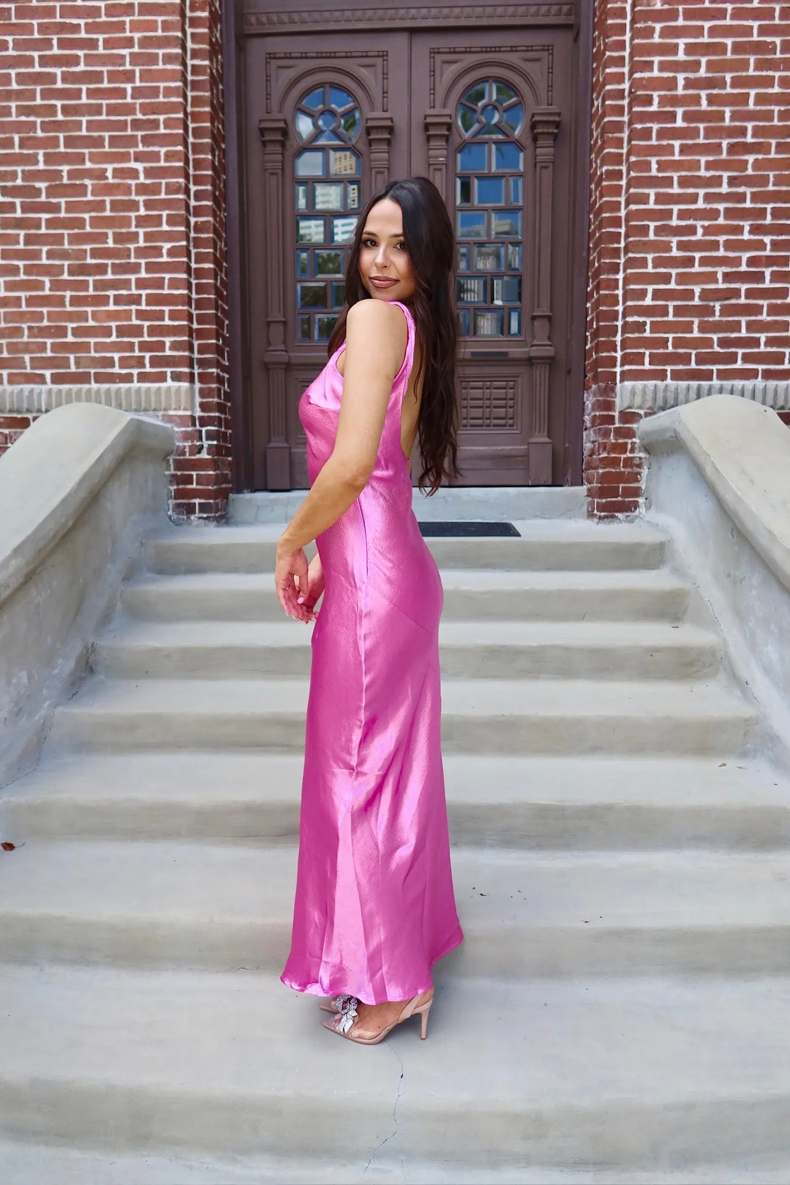 Good Times Only Satin Maxi Dress