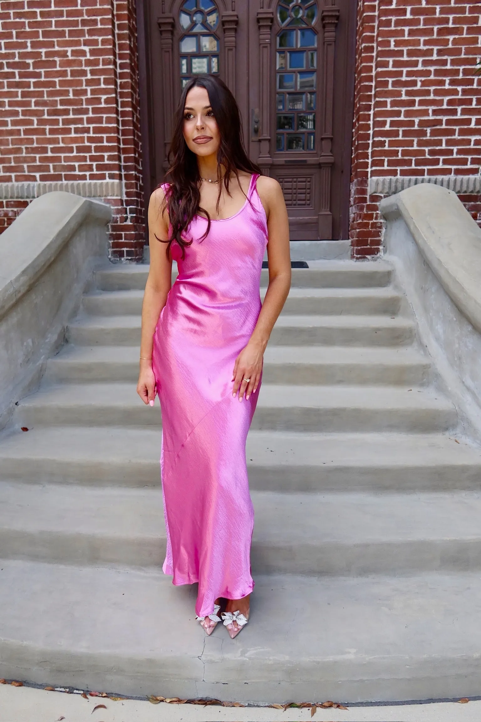 Good Times Only Satin Maxi Dress