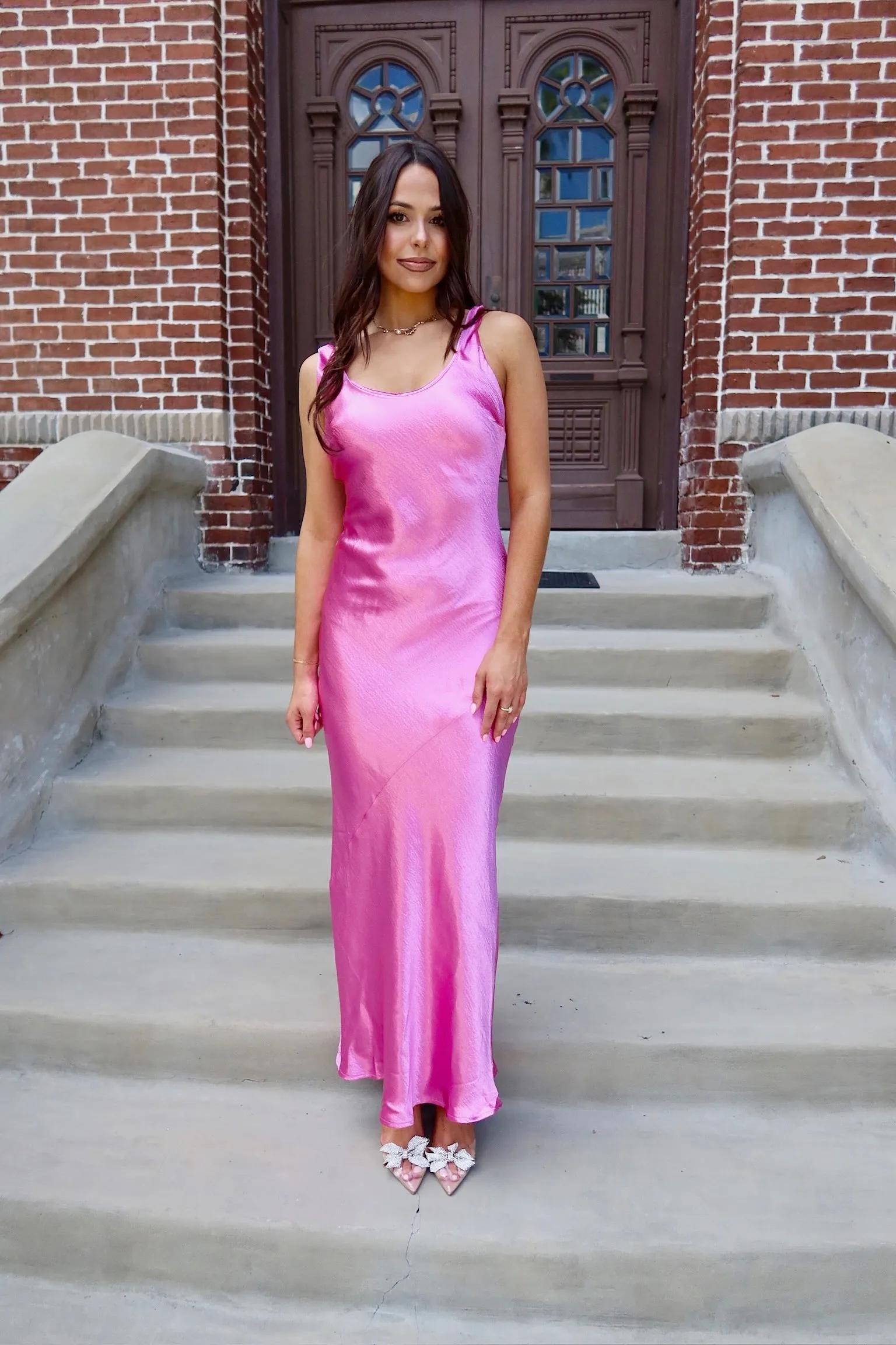 Good Times Only Satin Maxi Dress