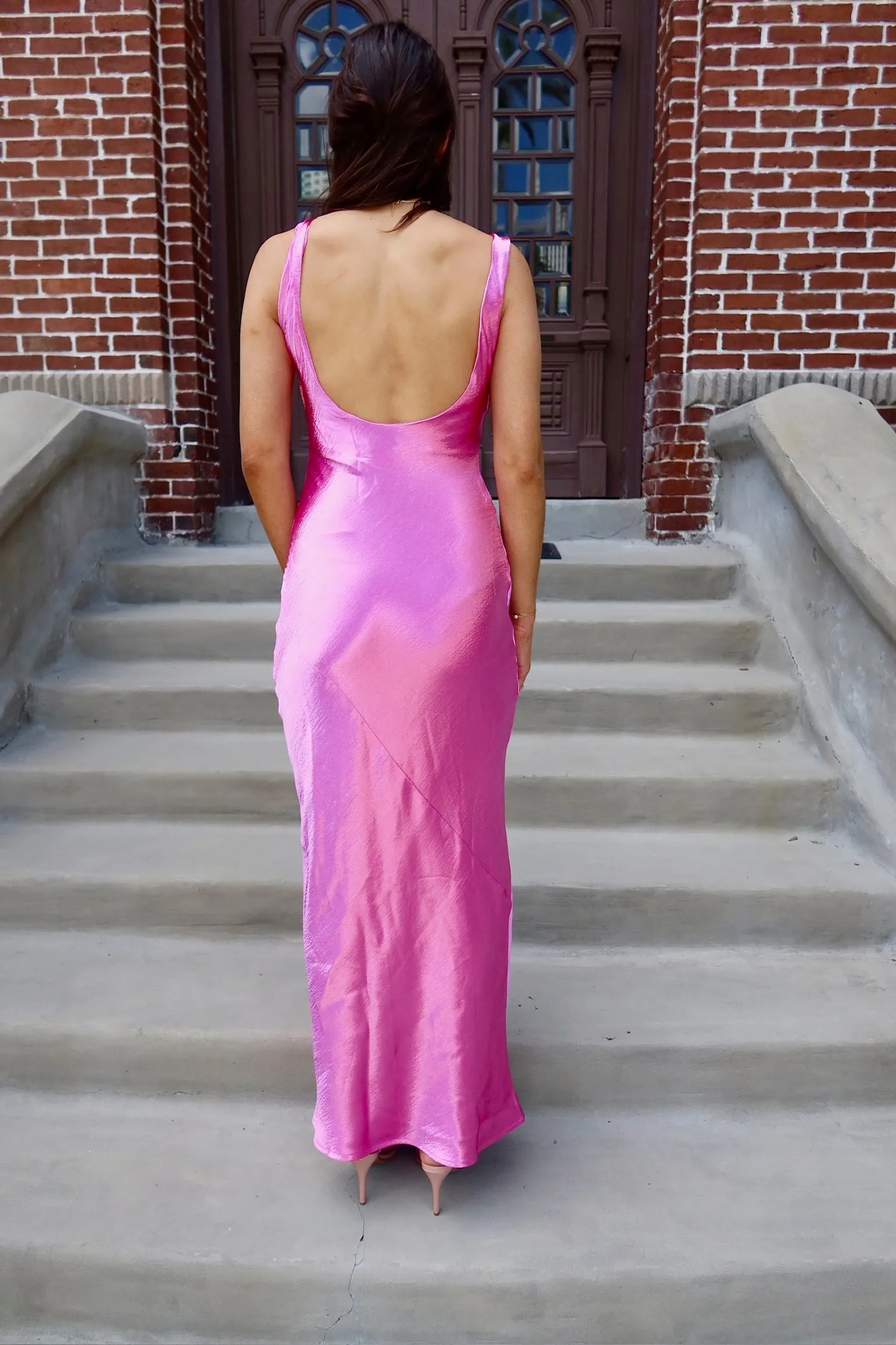 Good Times Only Satin Maxi Dress