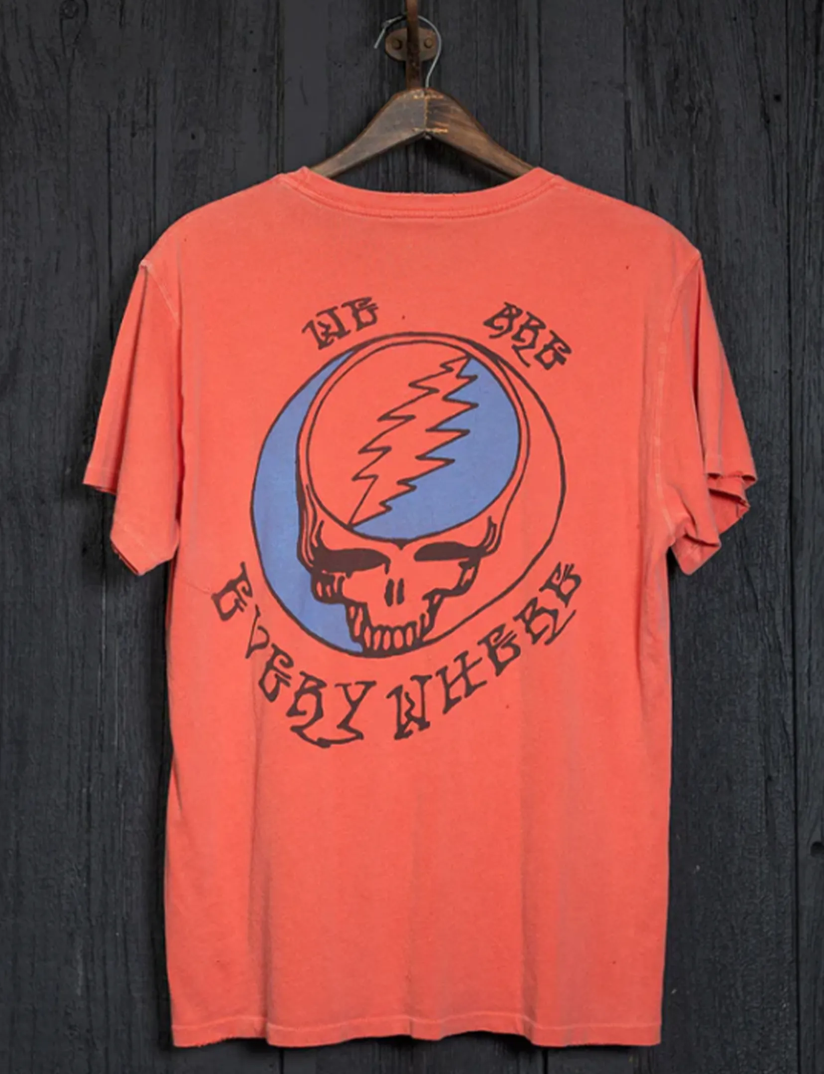 Grateful Dead Teddy Bear Pocket Crew Tee, Cherry