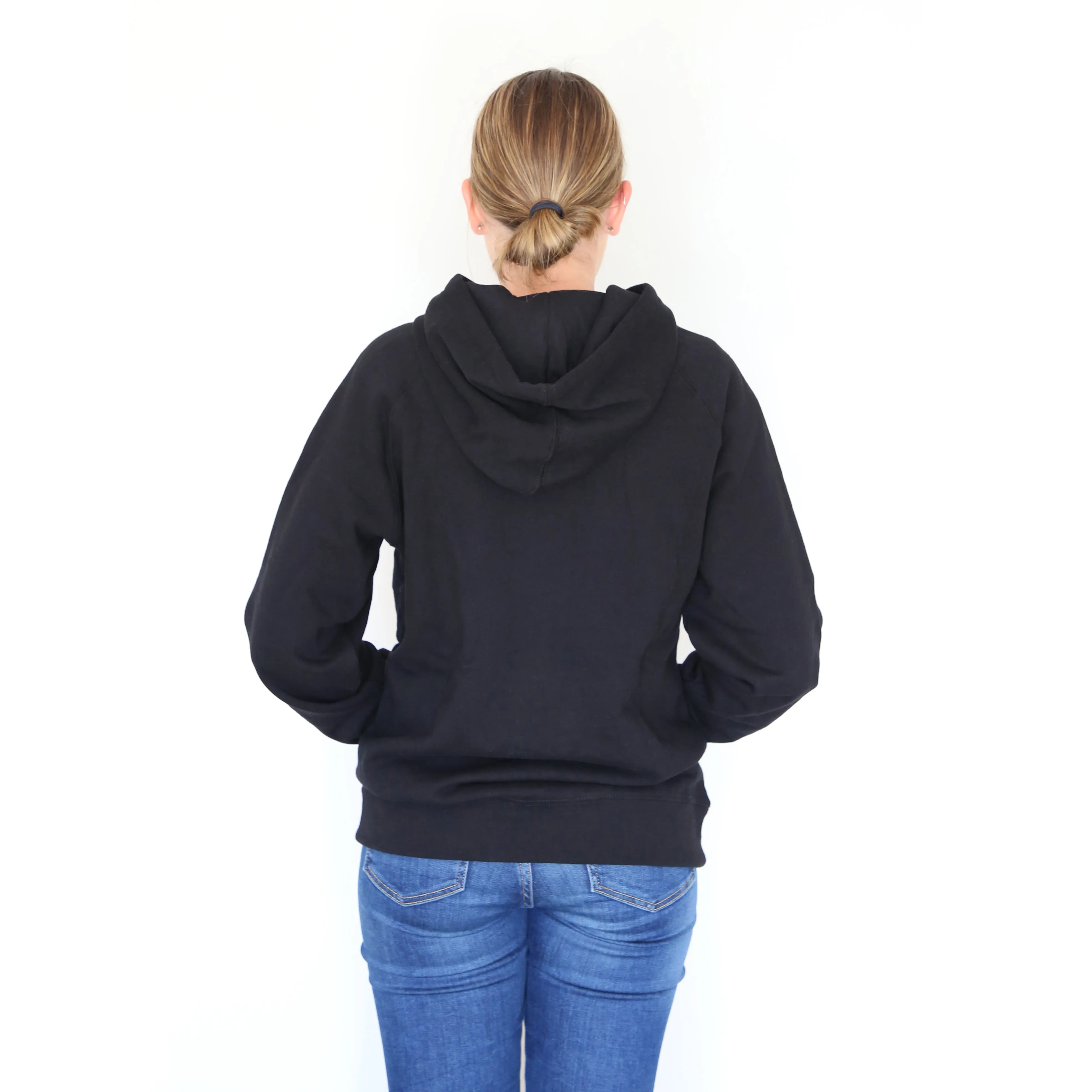 Grateful HOODIE - Black with Charcoal Shimmer Print