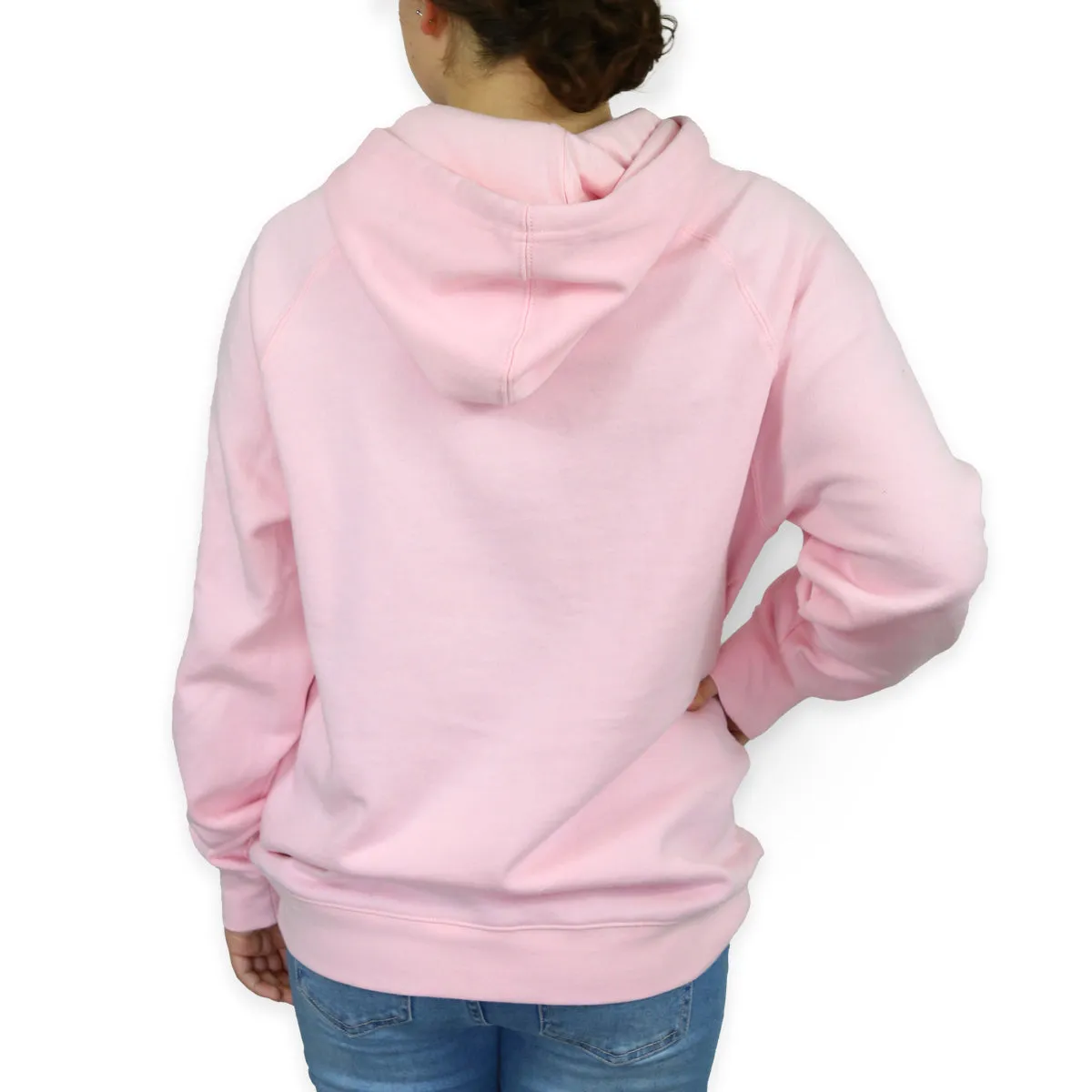 Grateful HOODIE - Pink with Charcoal Shimmer Print