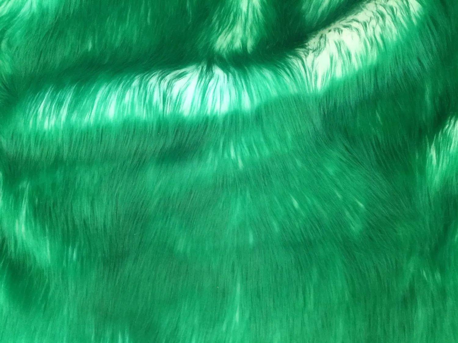 Green/ivory cotton candy design-shaggy faux fun fur-2 tone super soft faux fur-sold by the yard-