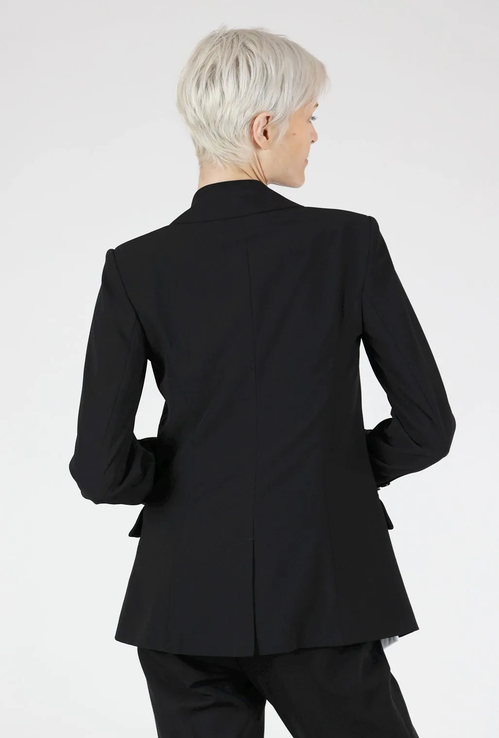 Hannah Shirttail Jacket, Black