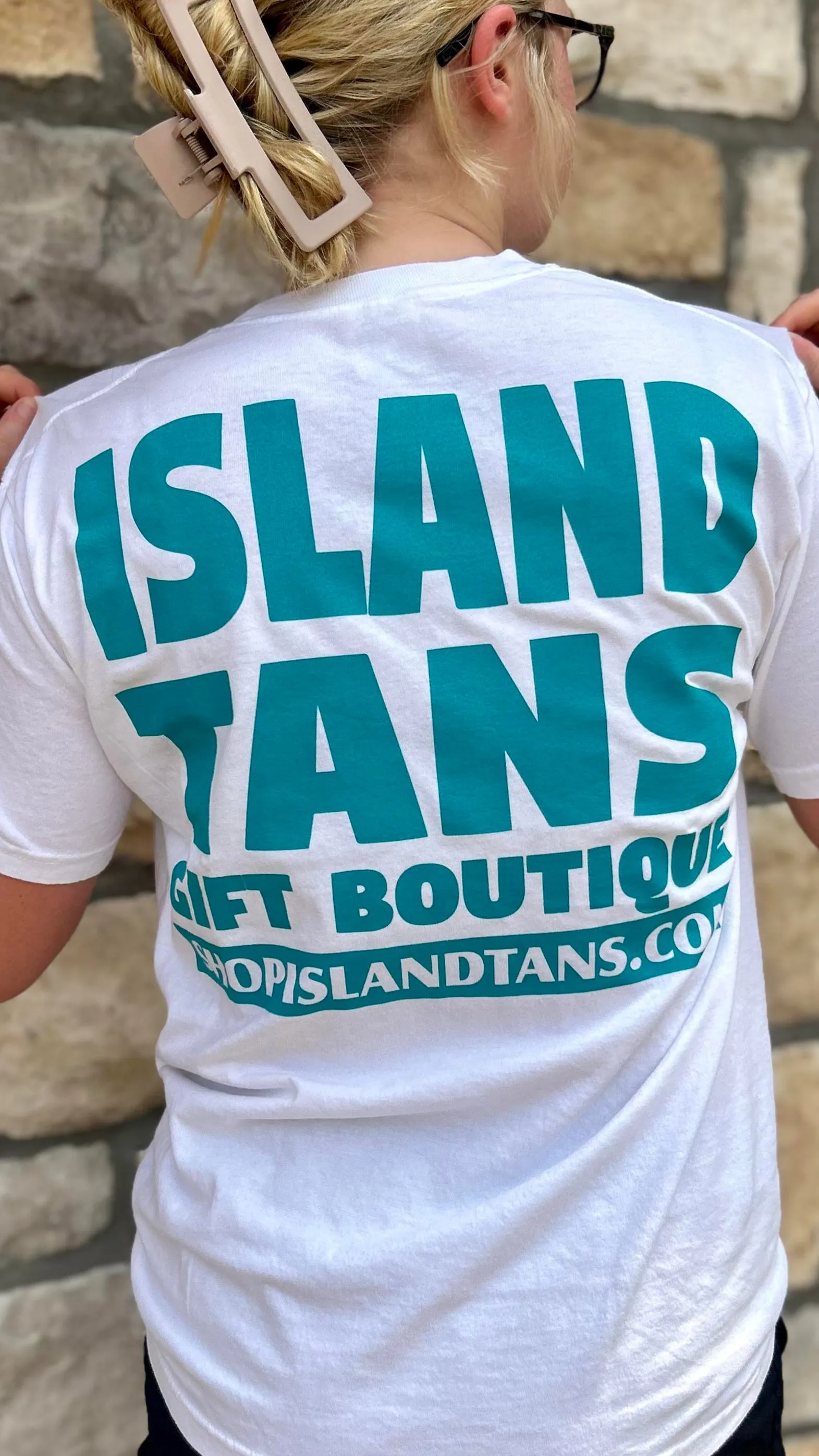 Island Tans Logo Tees - Comfort Cotton White Tee