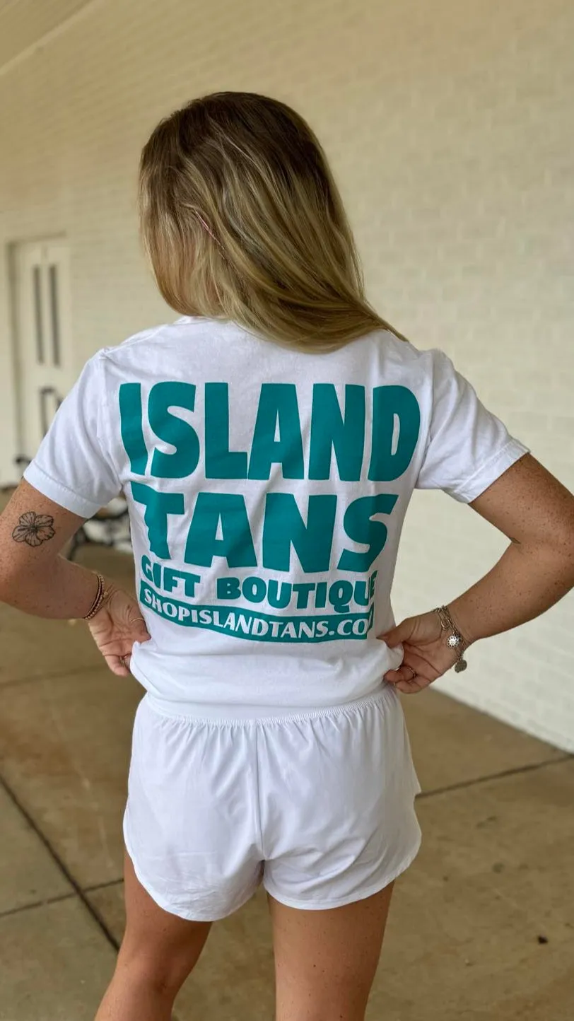 Island Tans Logo Tees - Comfort Cotton White Tee