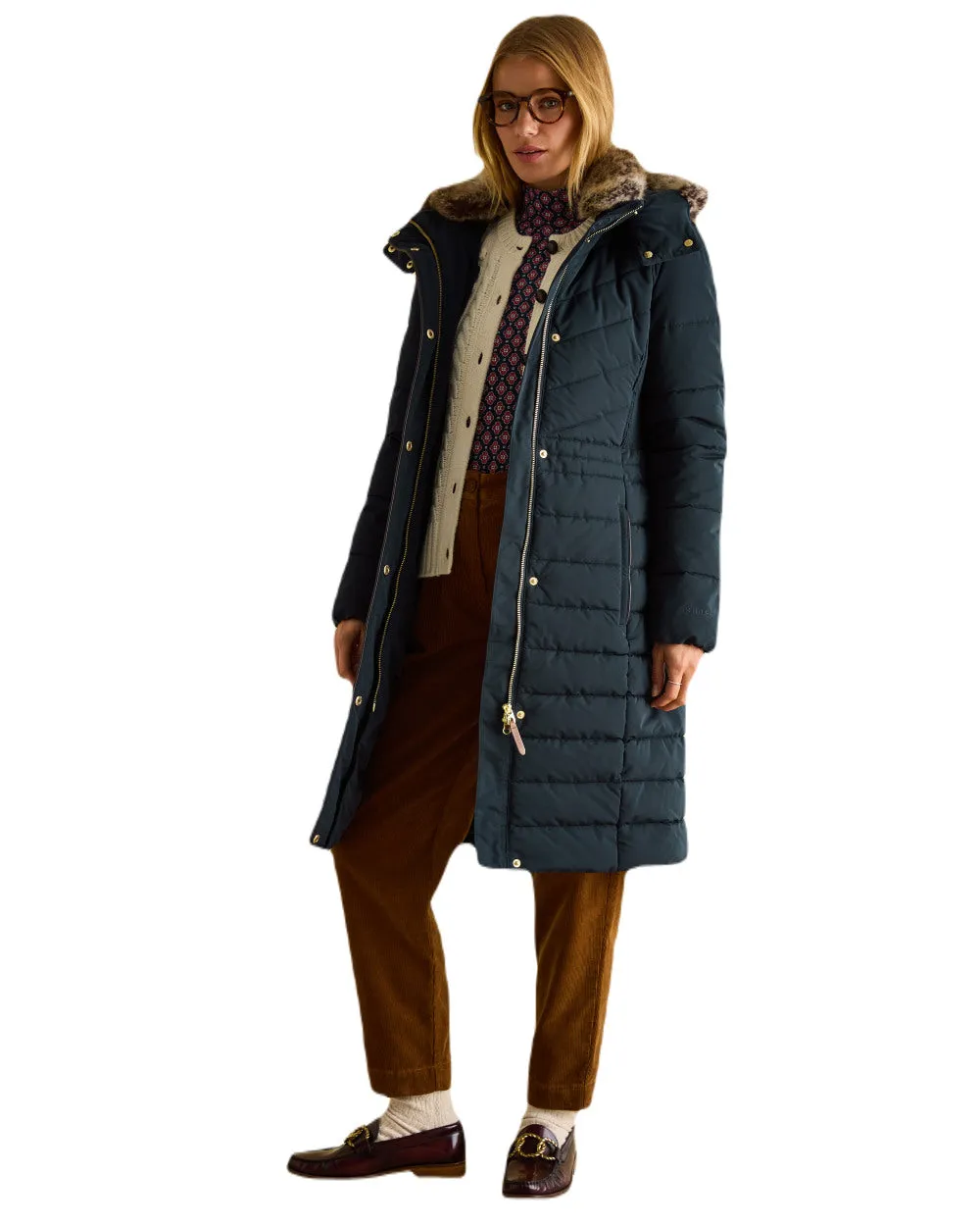 Joules Cherington Showerproof Longline Padded Coat