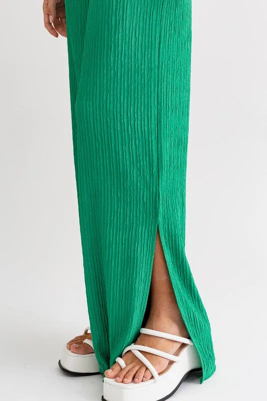 Kelly Green Slit Pants