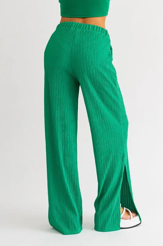 Kelly Green Slit Pants