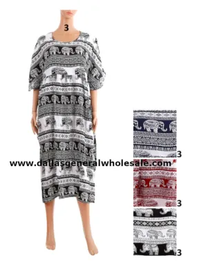 Ladies Elephant Maxi Dresses Wholesale