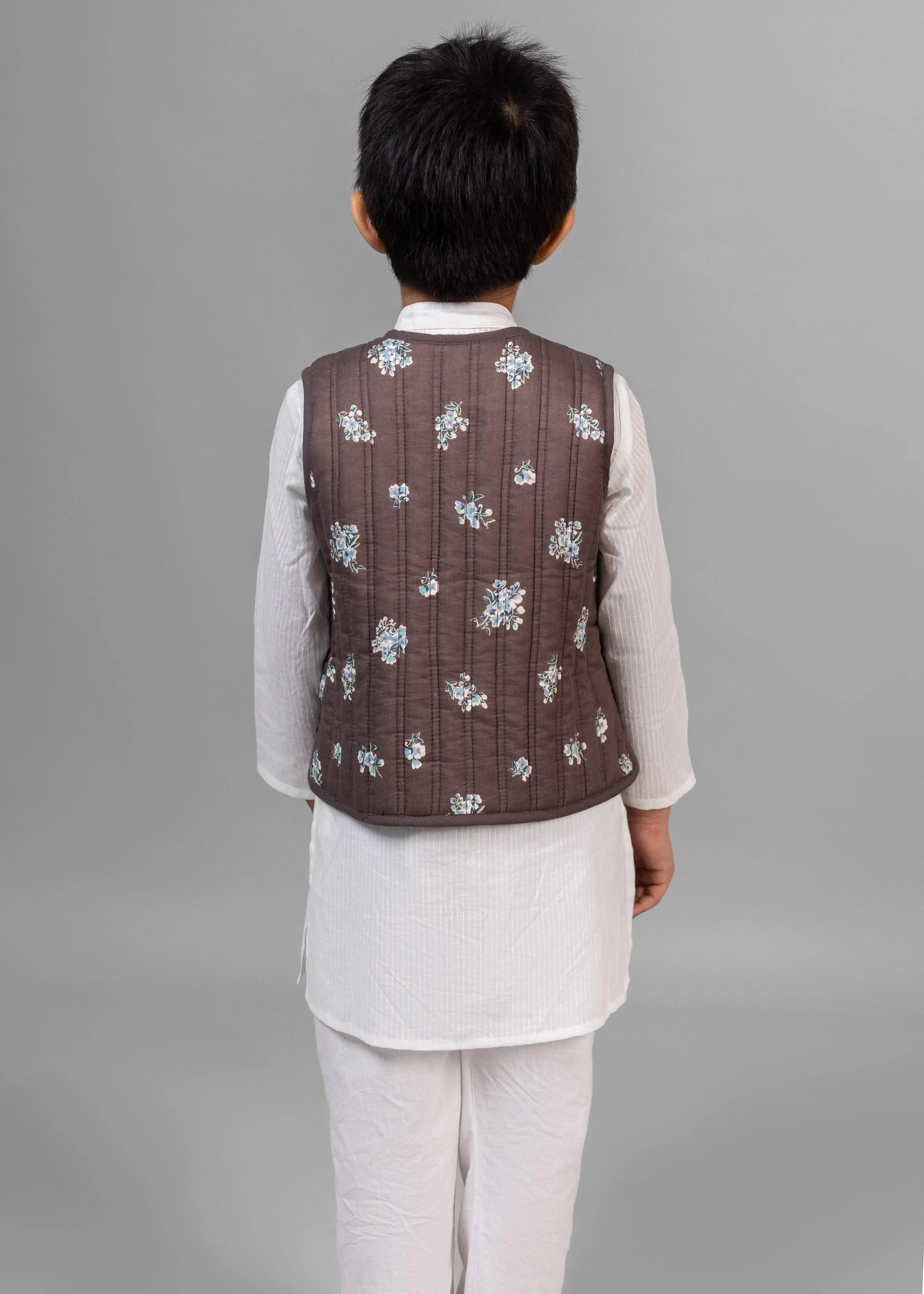 Lily bunch/Sunrays Cocoa & Pink 100% Cotton Reversible Bundi Jacket Unisex (0-12 Years)