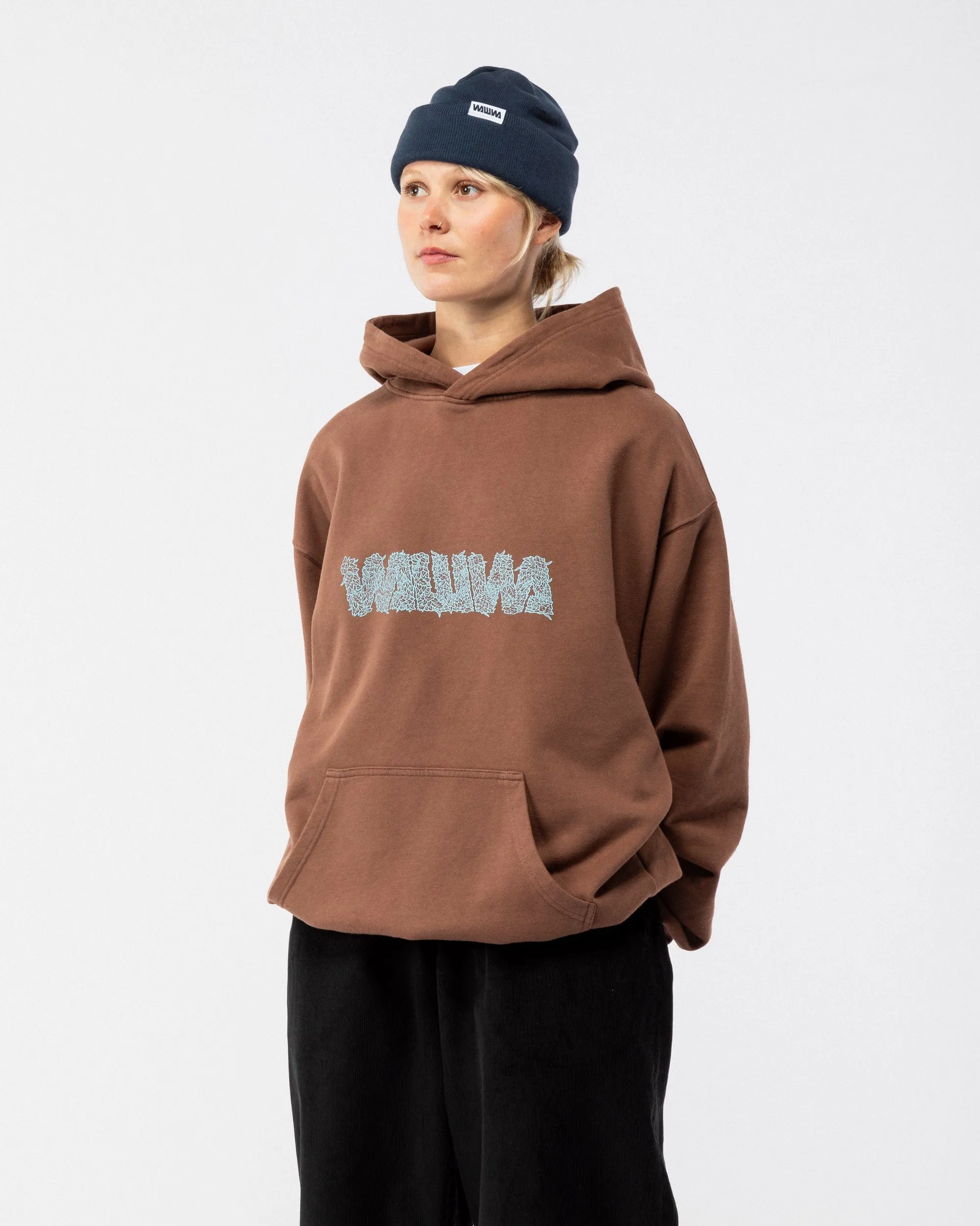 Overgrown Logo Hoody - Brown