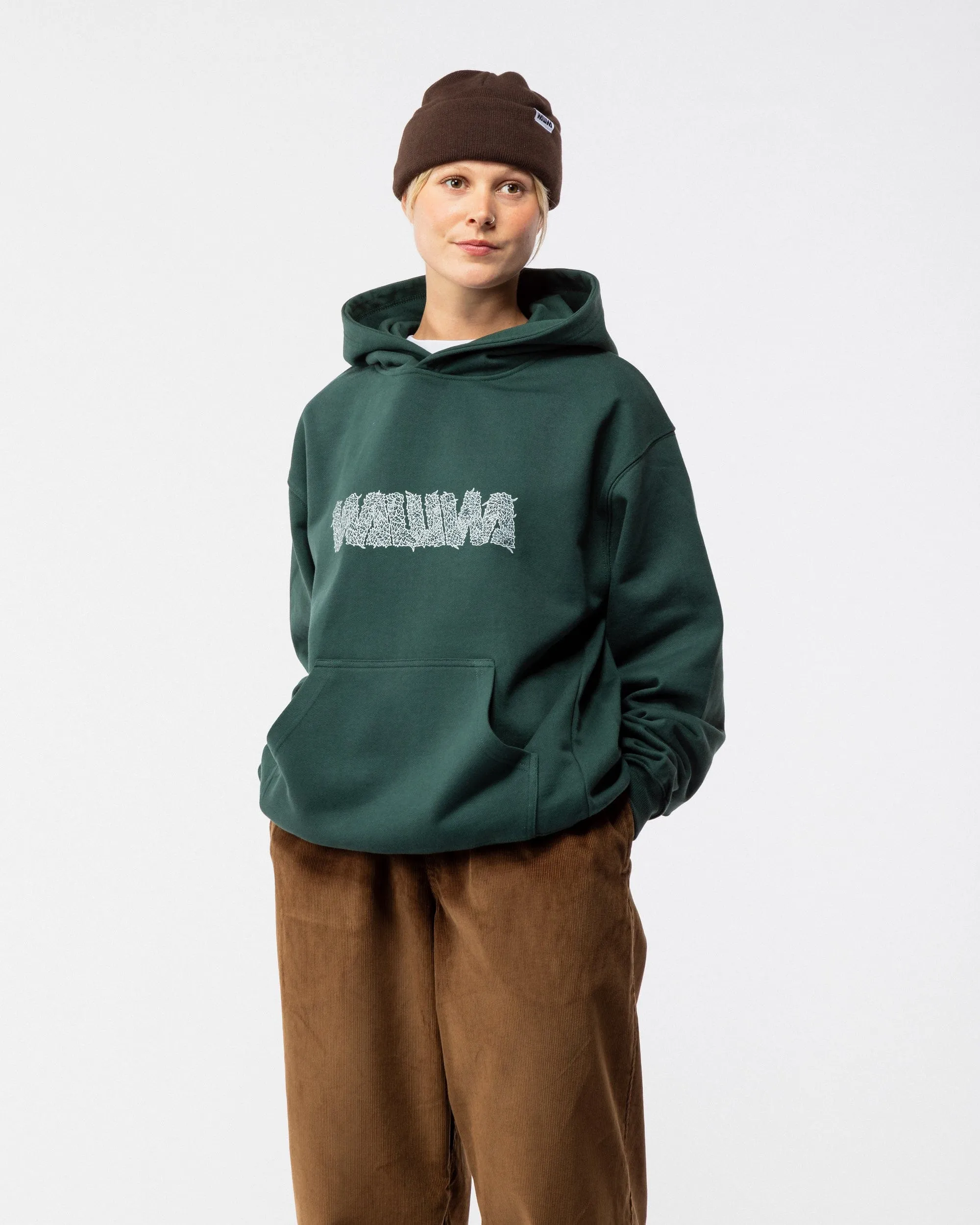 Overgrown Logo Hoody - Forest Green