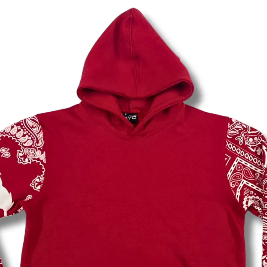 PAISLEY HOODIE- RED