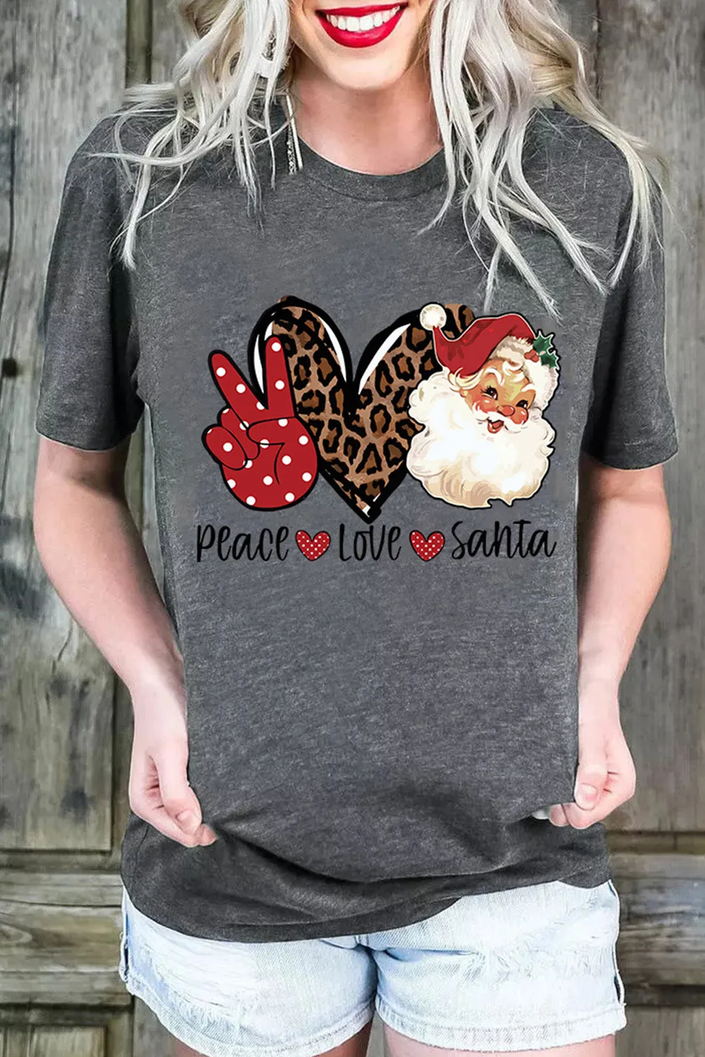 Peace Love Santa Graphic Tee