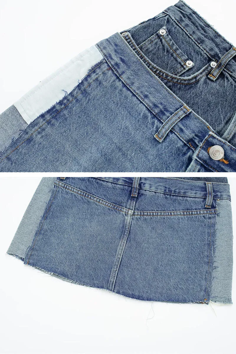 QD291 Vintage Denim Skirt