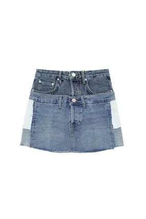 QD291 Vintage Denim Skirt