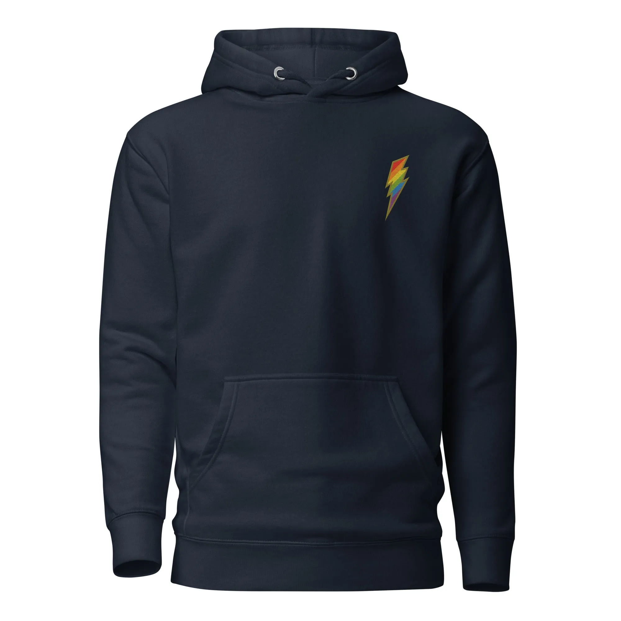 Rainbow Pride Lightning Embroidered Hoodie