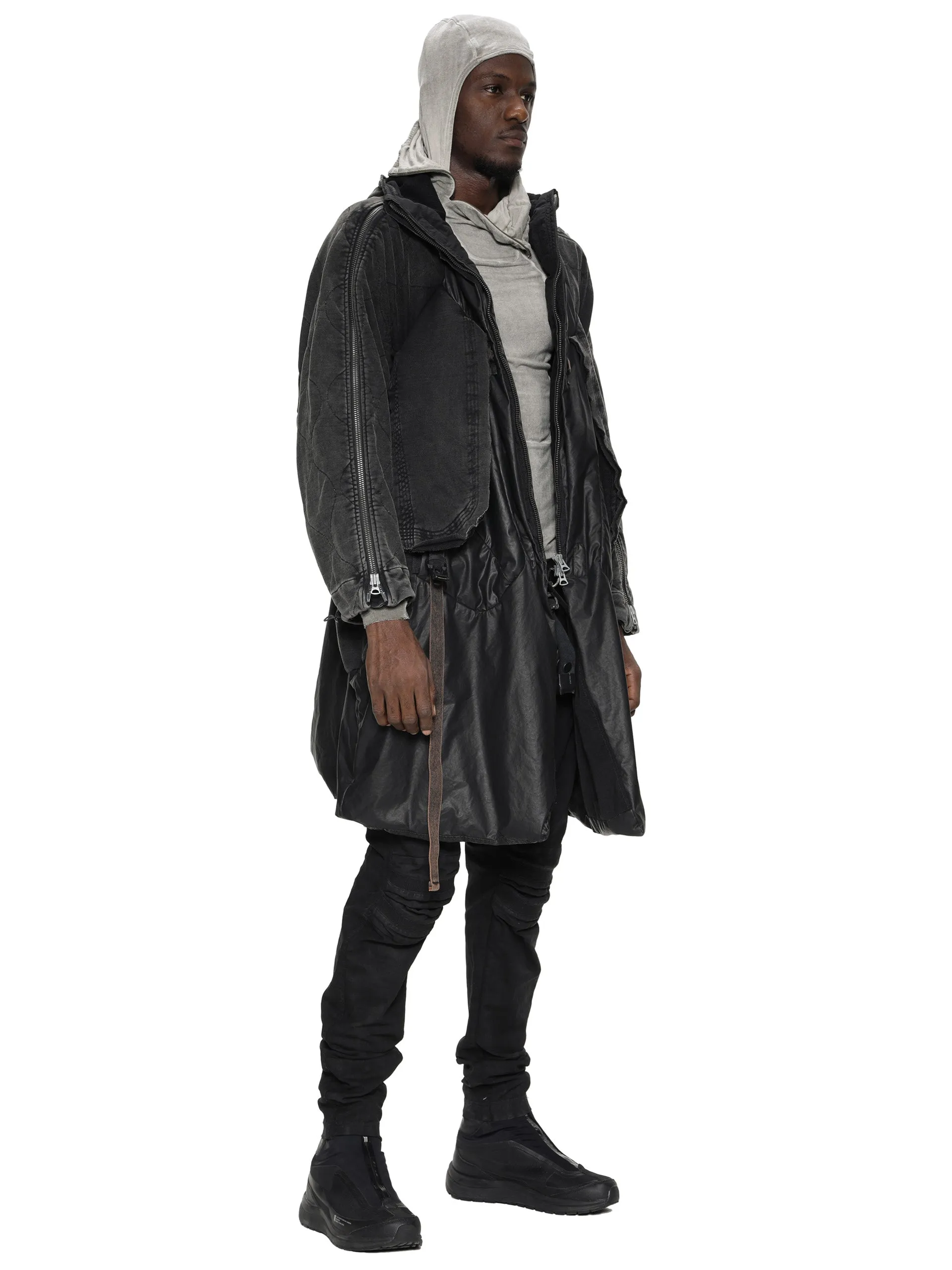 Ronan / Multi-layered quilted long coat