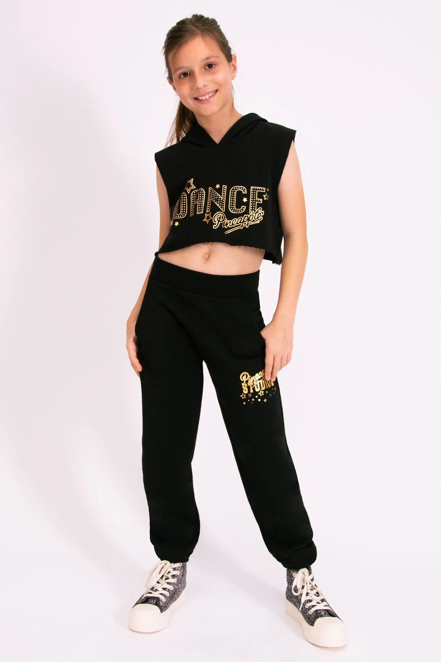 Sleeveless Dance Crop Hoodie